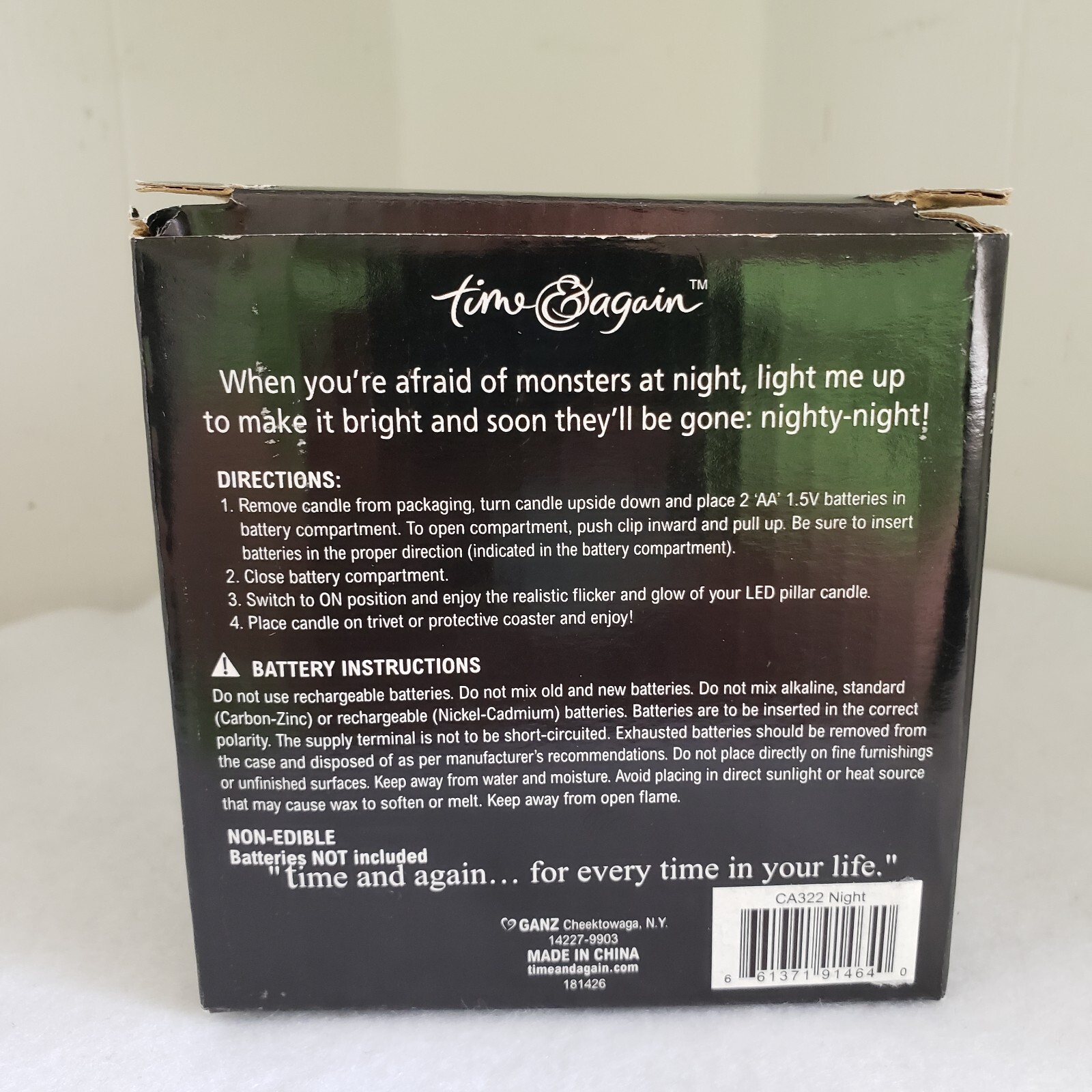 Monster Destroyer Childrens Bedroom LED Flameless Candle Bedtime Routine Help