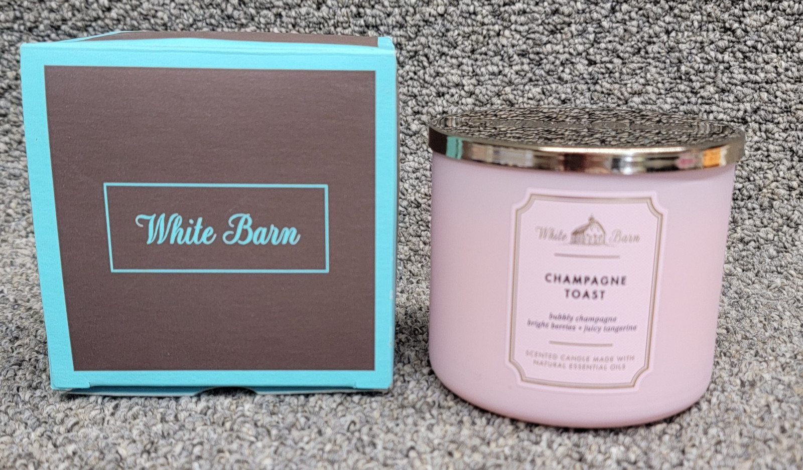 White Barn Champagne Toast Scented 3 Wick Candle Burns 25-45 Hrs 14.5oz