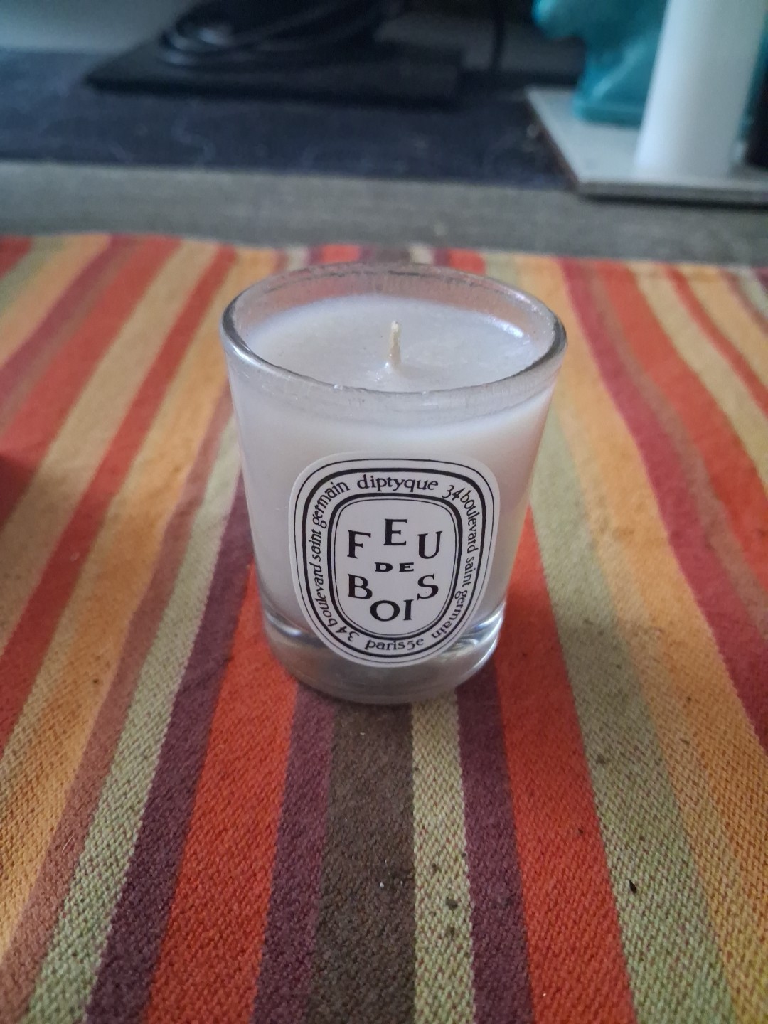 diptyque Feu de Bois Scented Candle Wood Fire 35g 1.23 oz White Wax