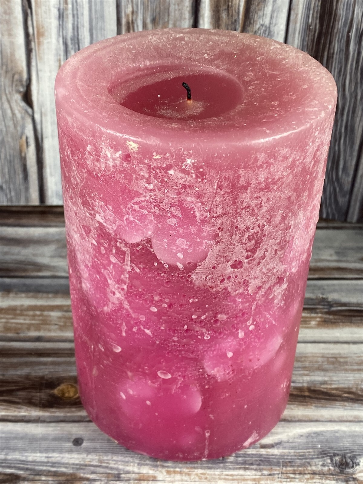 Pier 1 Imports 36 oz Pillar Candle – 4 x 6 – Pink Magenta – 160 Hours