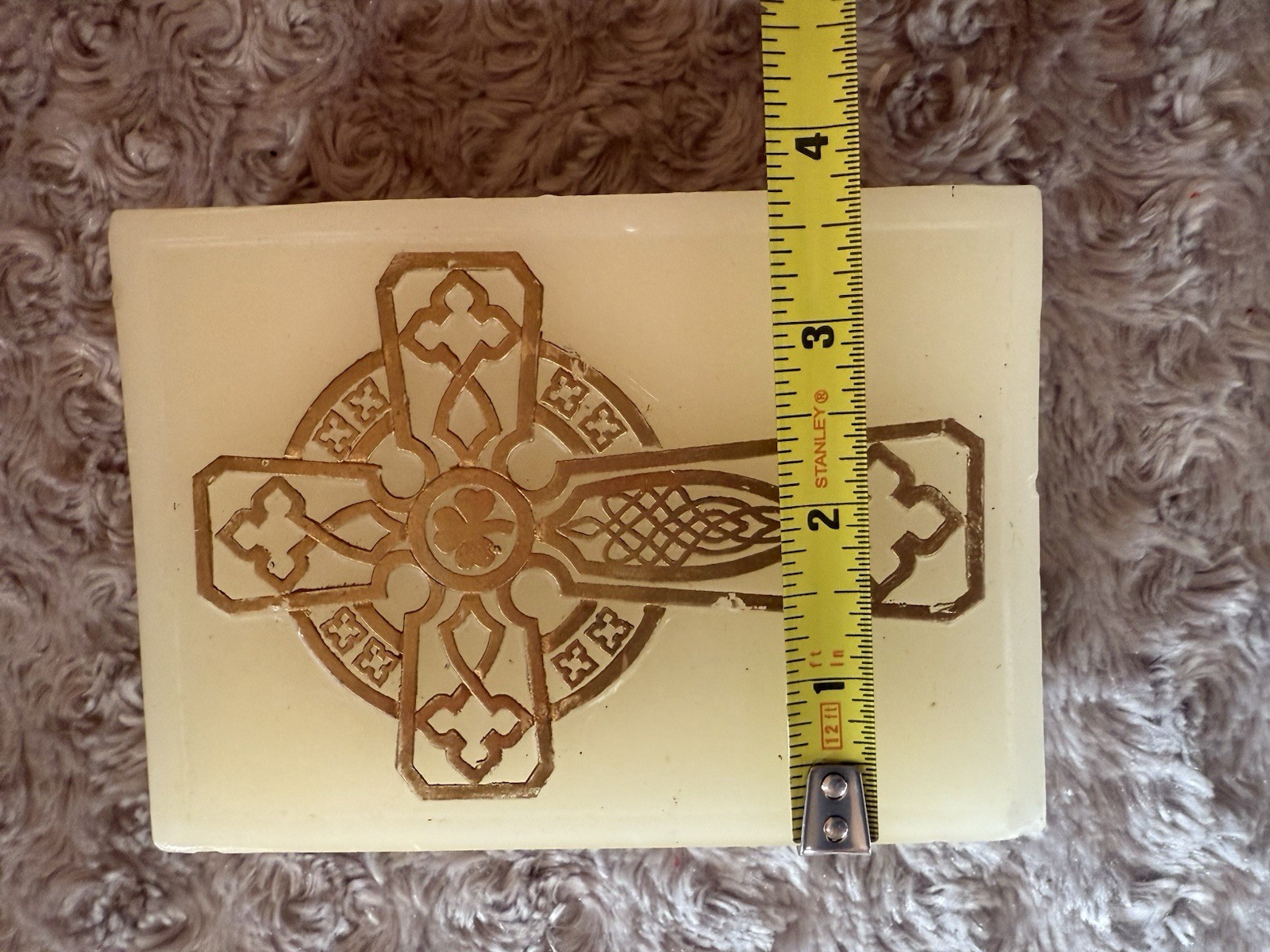 Celtic Cross Design Rectangular Candle FREE SHIPPING