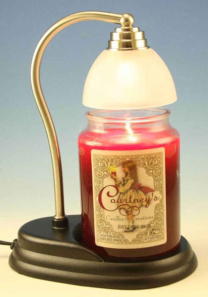 Aurora Pewter Candle Warmer and Courtneys 26 oz Candle – LUCKILY
