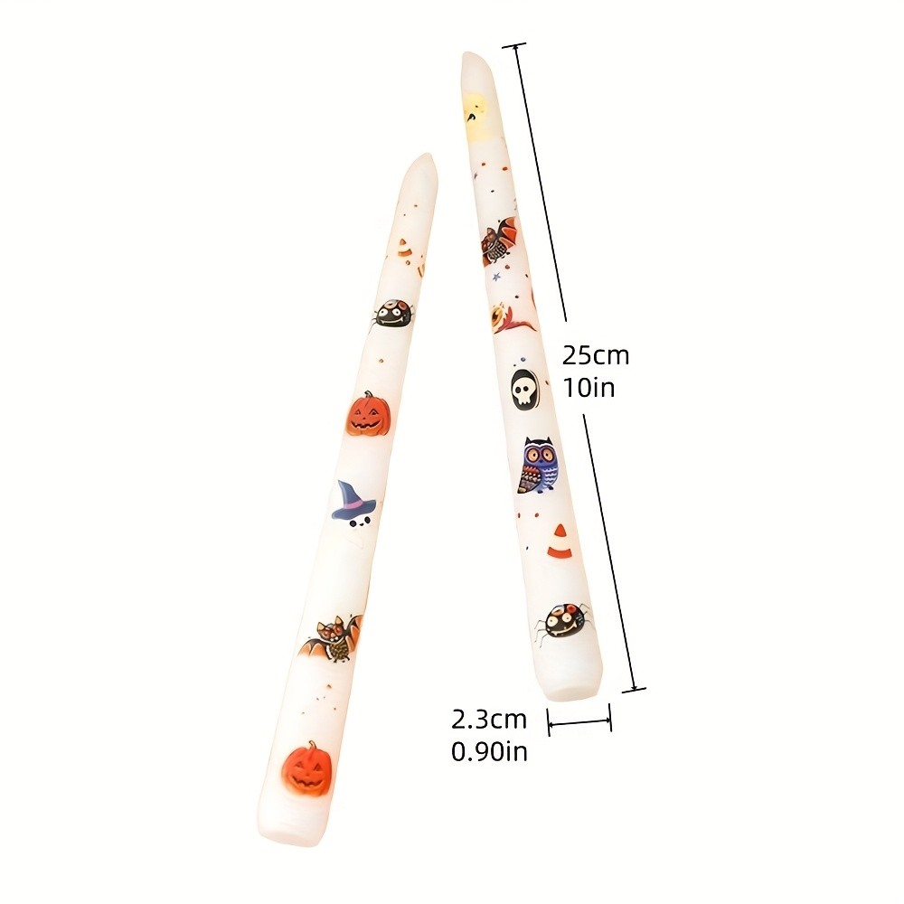 2pcs 10Inch Scented Candles Fall Pumpkin Bat Candlesticks Dinner Table Decor