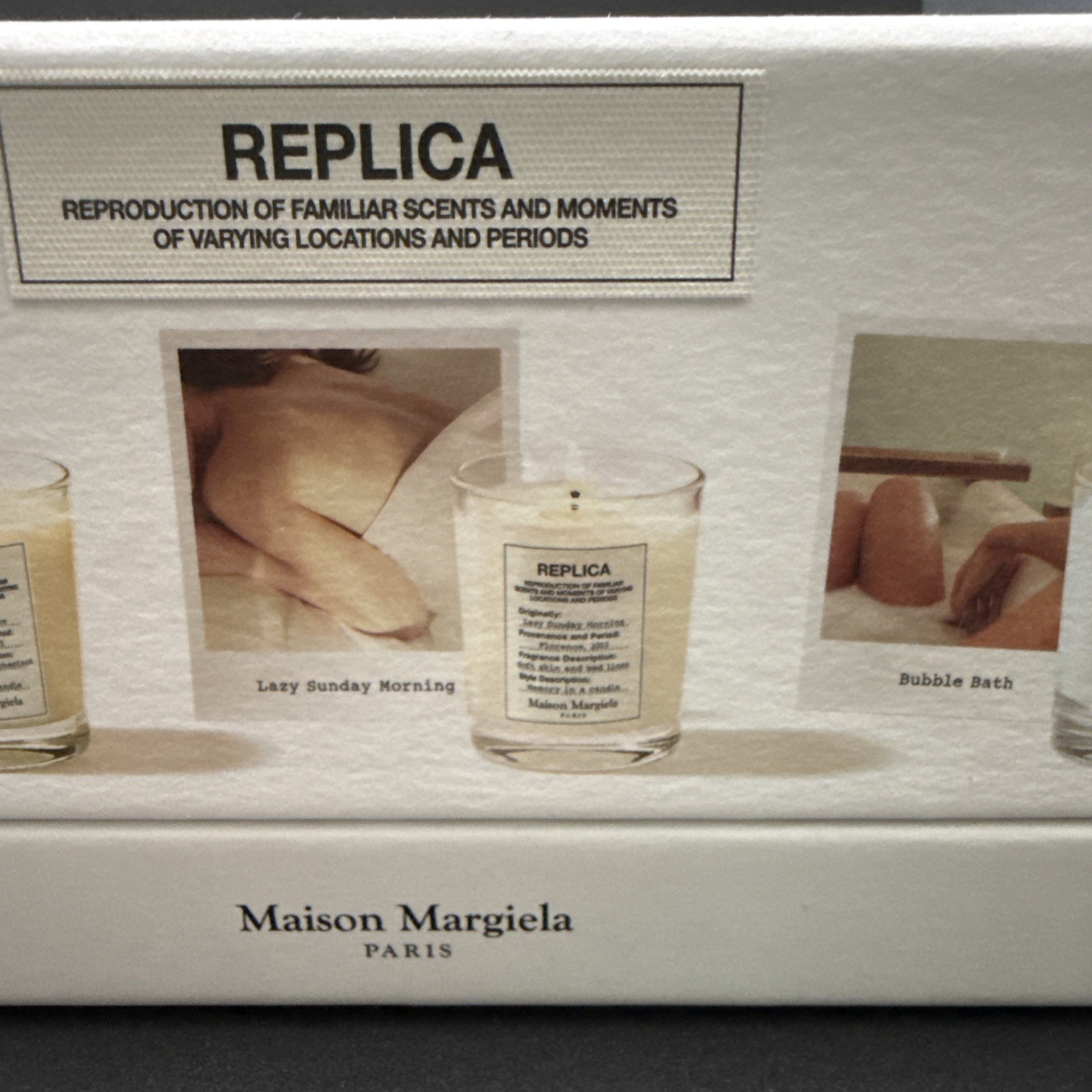 Maison Margiela REPLICA~Candle Set~The Fireplace~Sunday Morning~Bubble Bath NIB