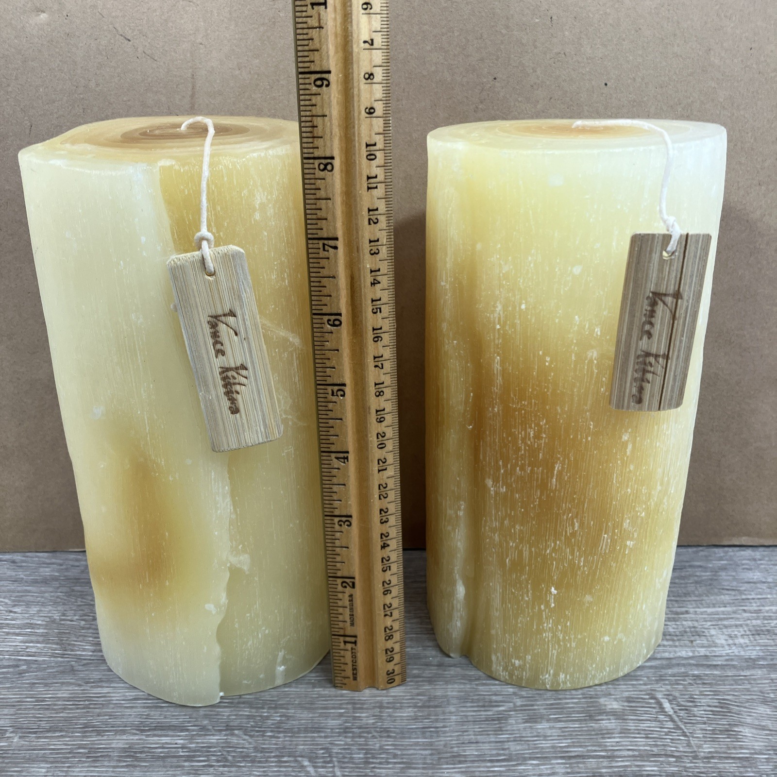 (Set of 2) Large Vance Kitira 8” X 4” Pillar Trunk Candles