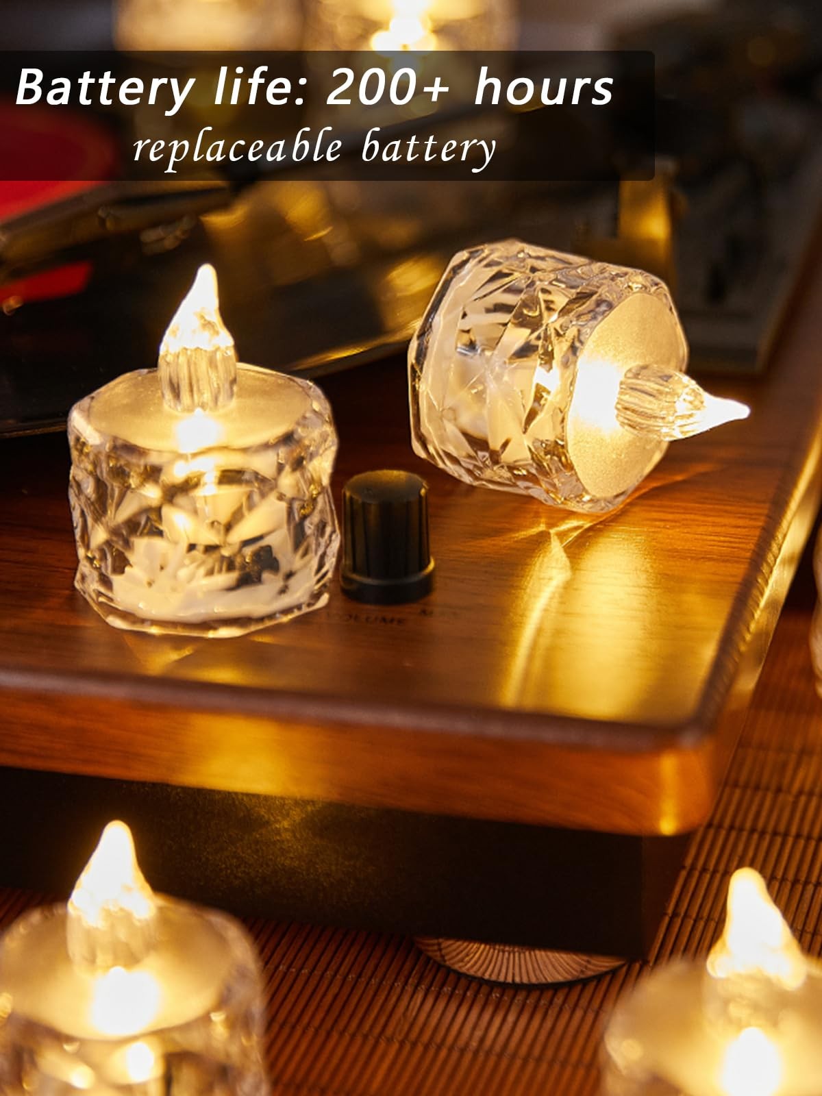 24pcs Flashing Battery Powered LED Votive Tea Candles, Realistic Electronic F…