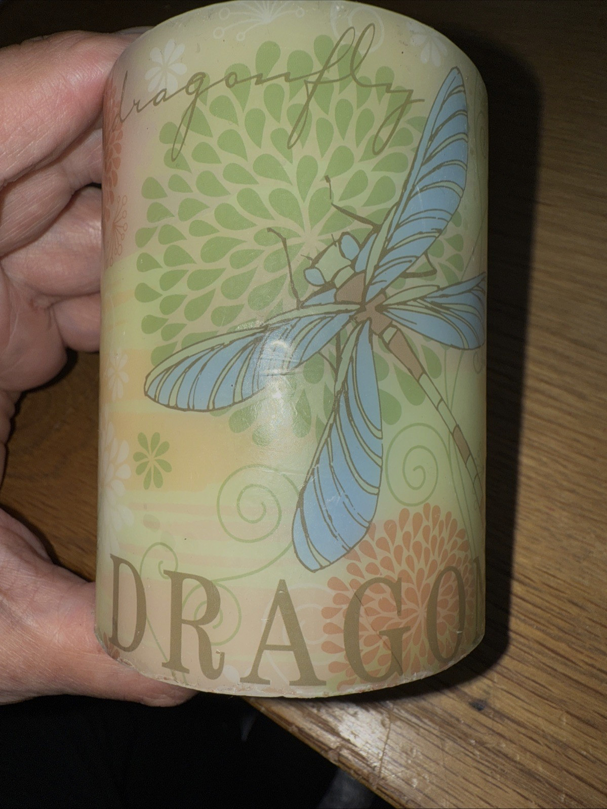 Dragonfly Real Wax Candle- Flameless Lights By Battery-3AAA Batteries included