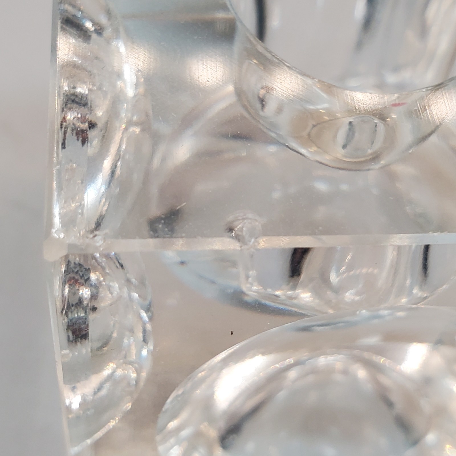 Ice Cube Candle Holders Set of 6 Glass Mid Century Modern MCM Vintage