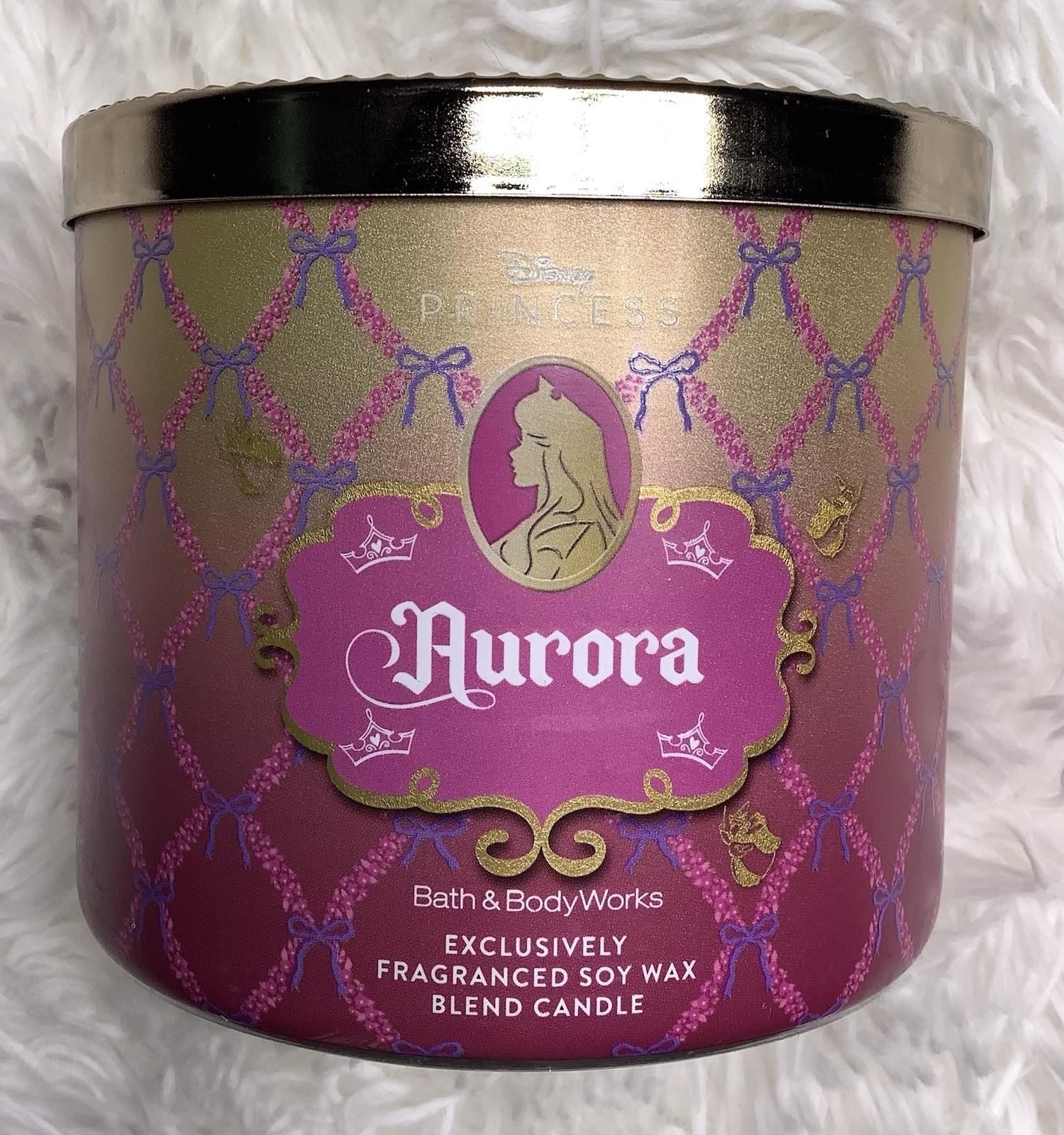 BATH & BODY WORKS DISNEY PRINCESS AURORA 3 WICK CANDLE