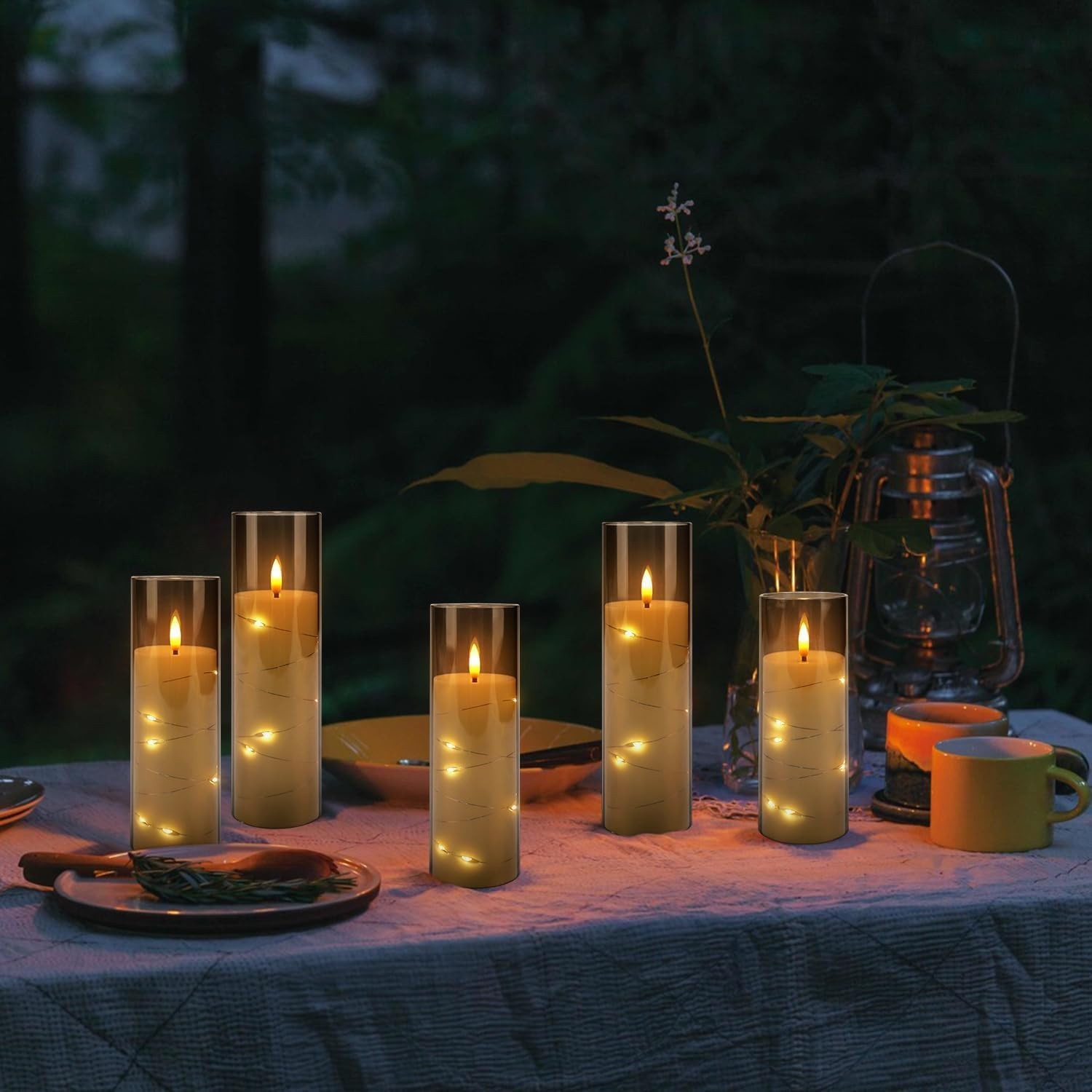 24 Pack Flameless LED Pillar Candles with Remote & Timer, Flickering Battery …