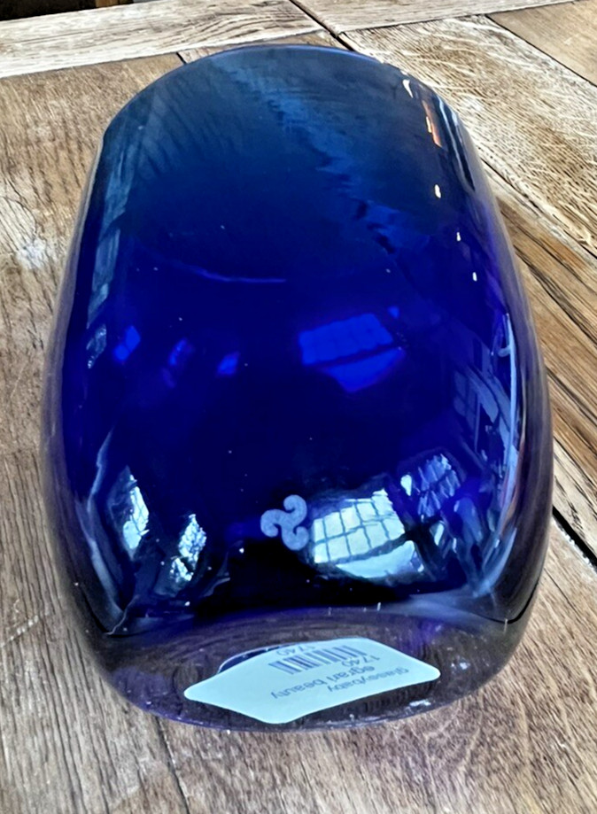 Royal Blue Glassybaby in Box Stickered EGRARI BEAUTY 1740 3.75 | Only 1 on eBay