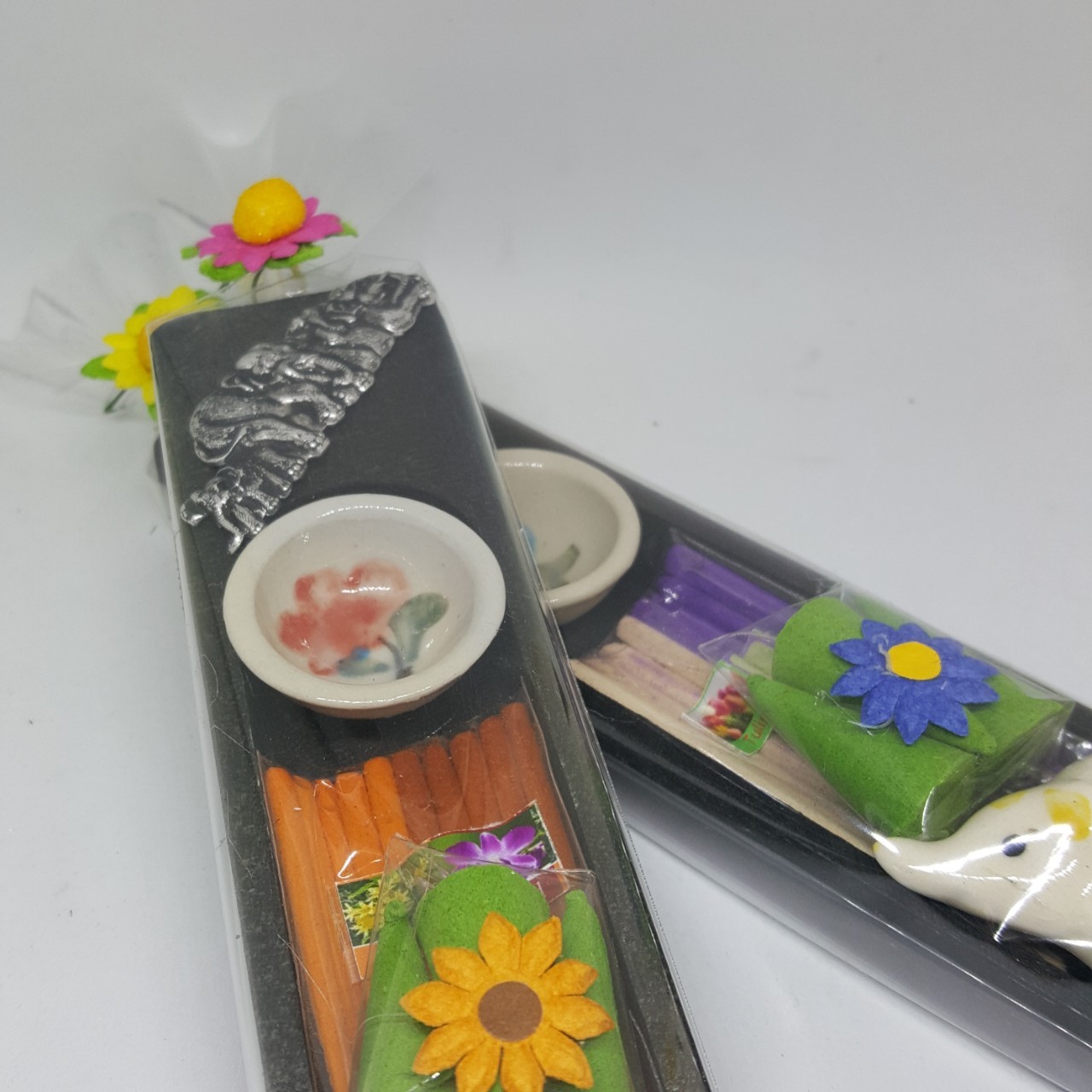 Thai aroma spa candle incense relax gift set souvenir elephant ceramit home 2