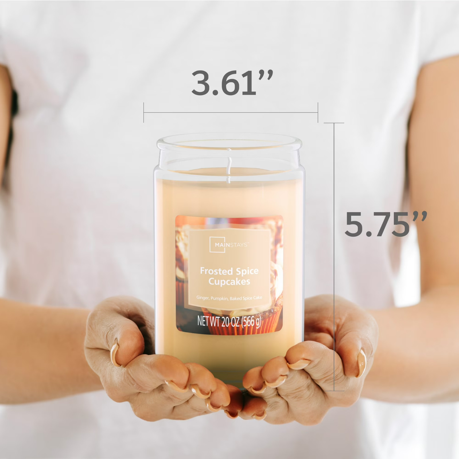 Single-Wick Scented Glass jar candle Frosted spice cupcakes 20oz….