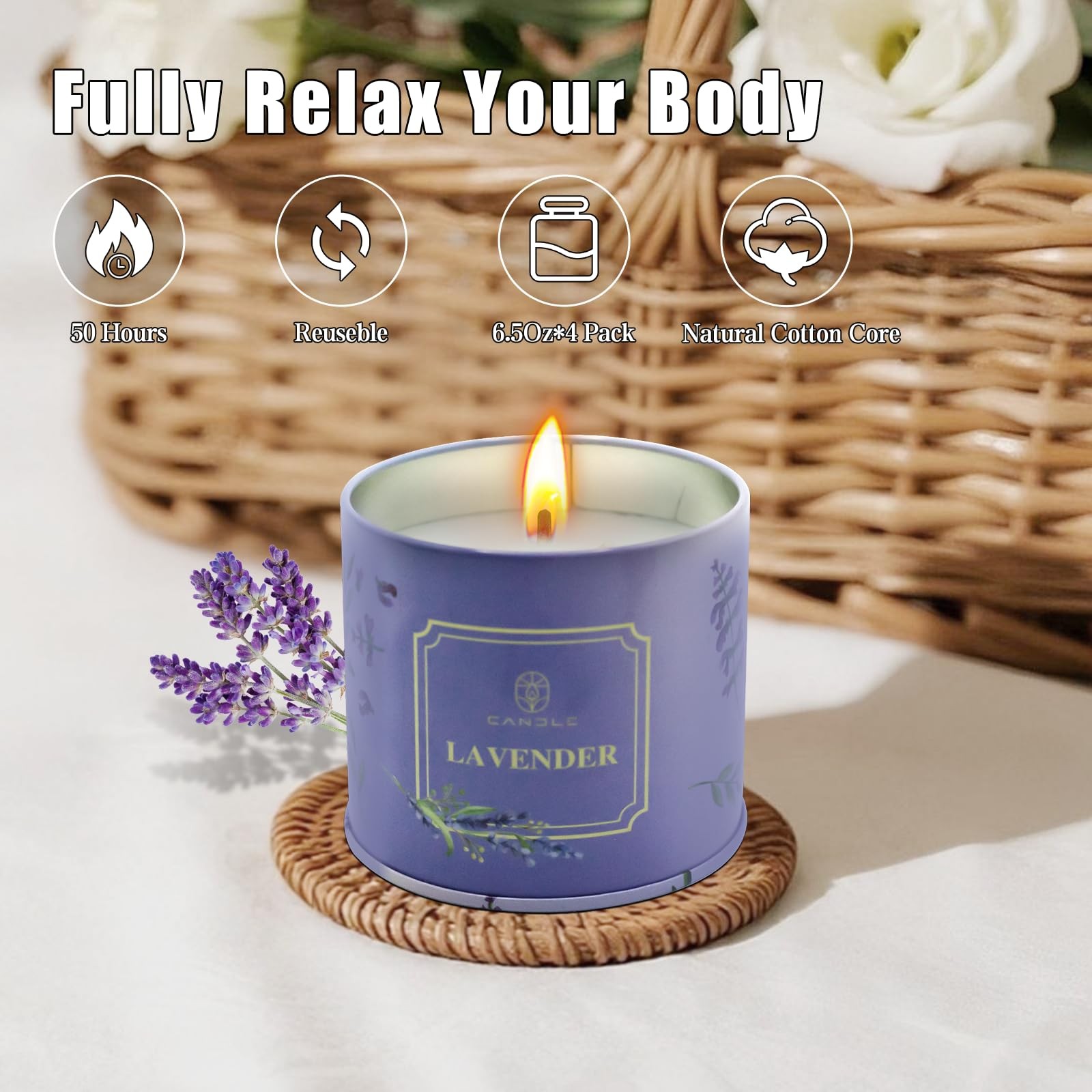 Mothers Day Gifts, Scented Candles, 4 Pack Long Lasting Soy Wax Candles Gift …