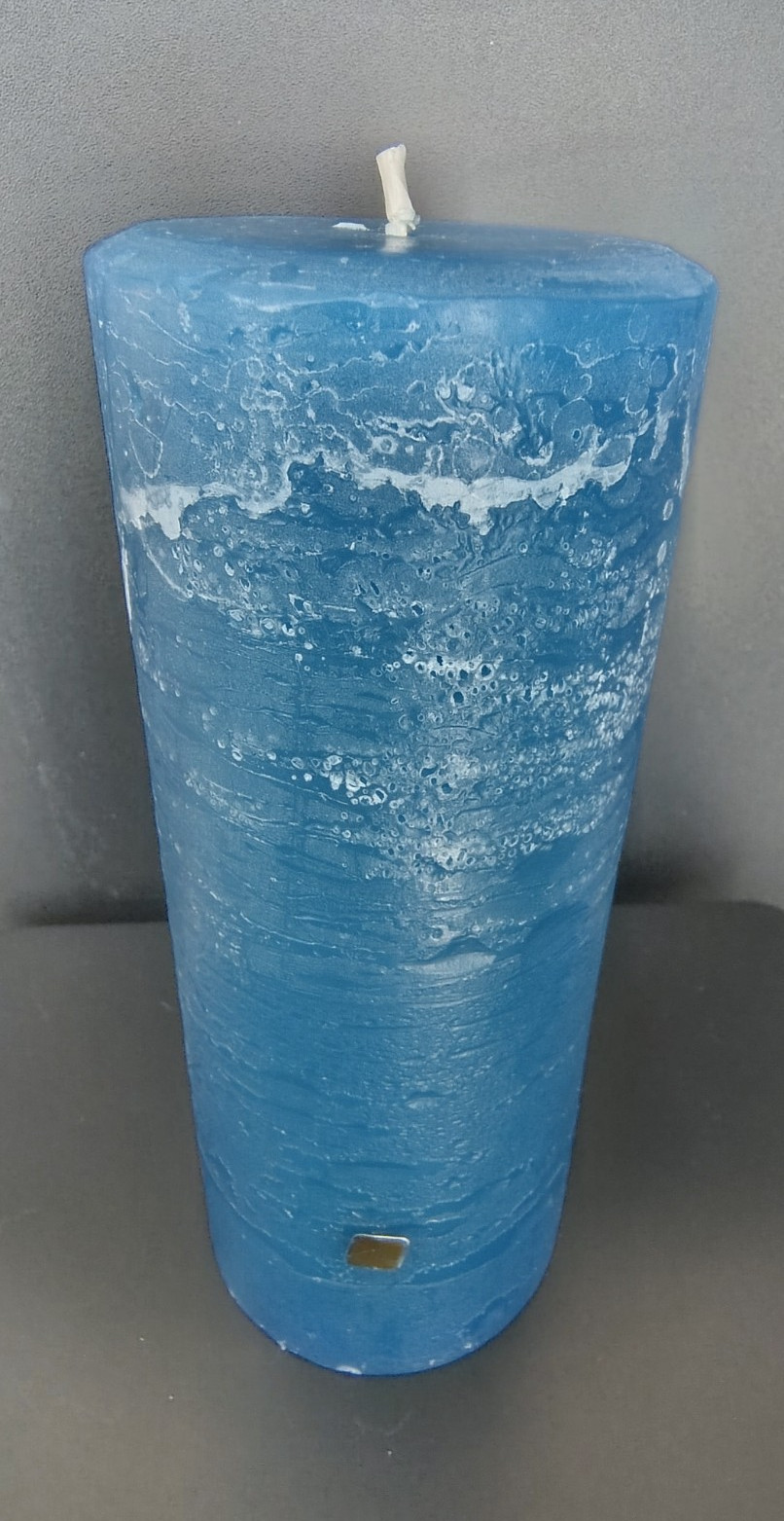 PartyLite Blue Wax Pillar Candle 1 Pack Made in USA MPN 2687