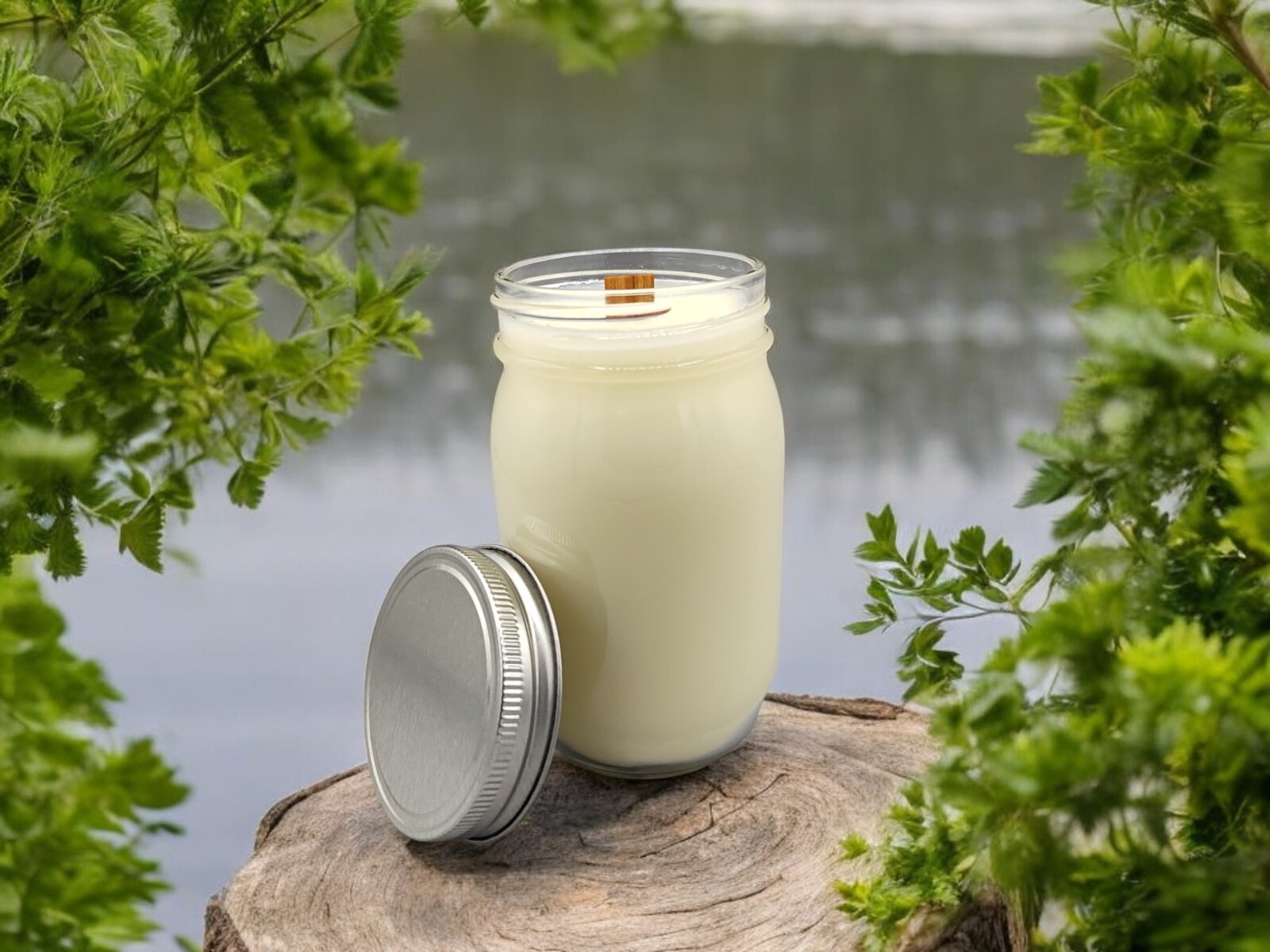 Wood wick * COLOMBIAN COFFEE * scented * Leah’s Lite Candle * 16oz
