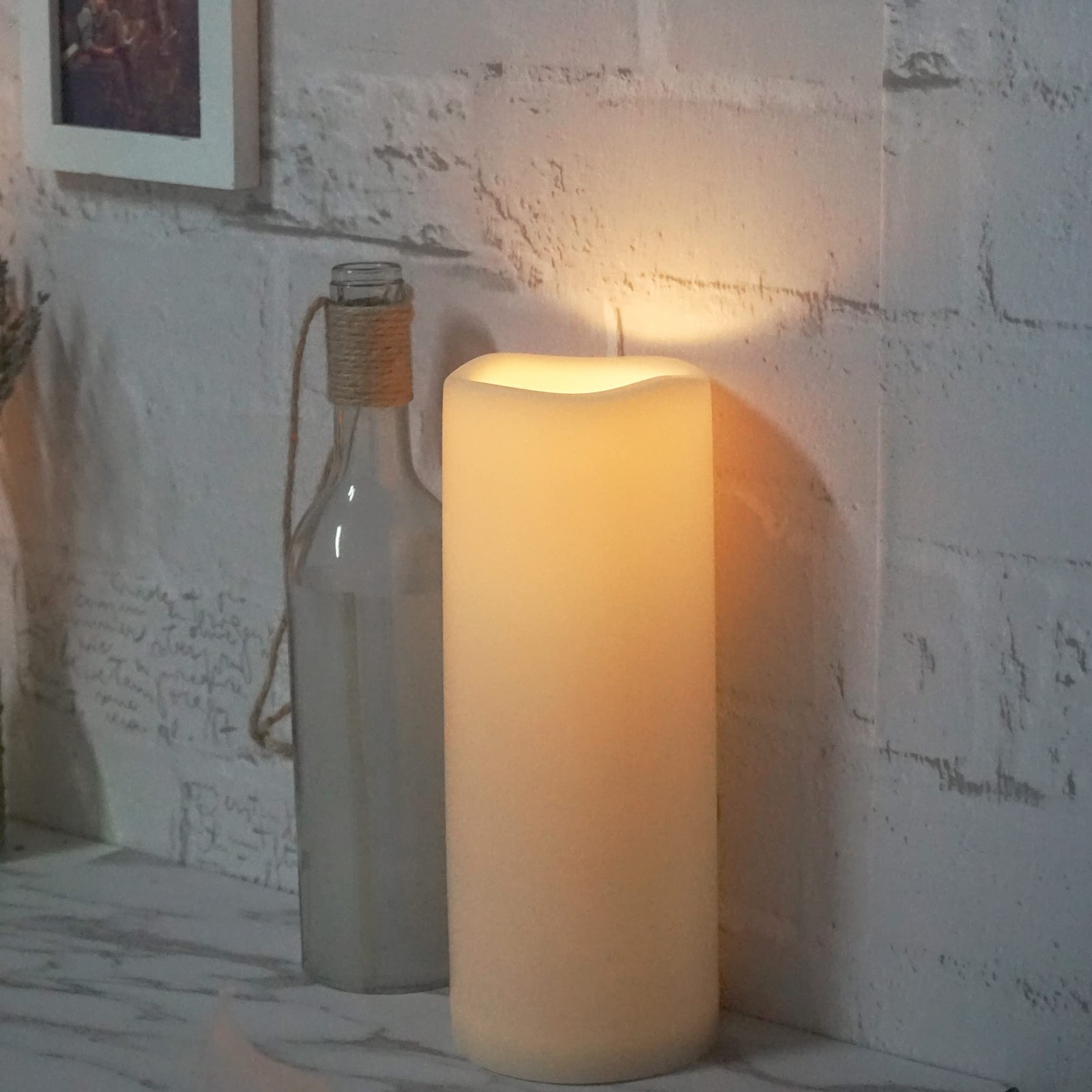 CANDLE CHOICE Waterproof 4 inches in diameter, 10 height, White