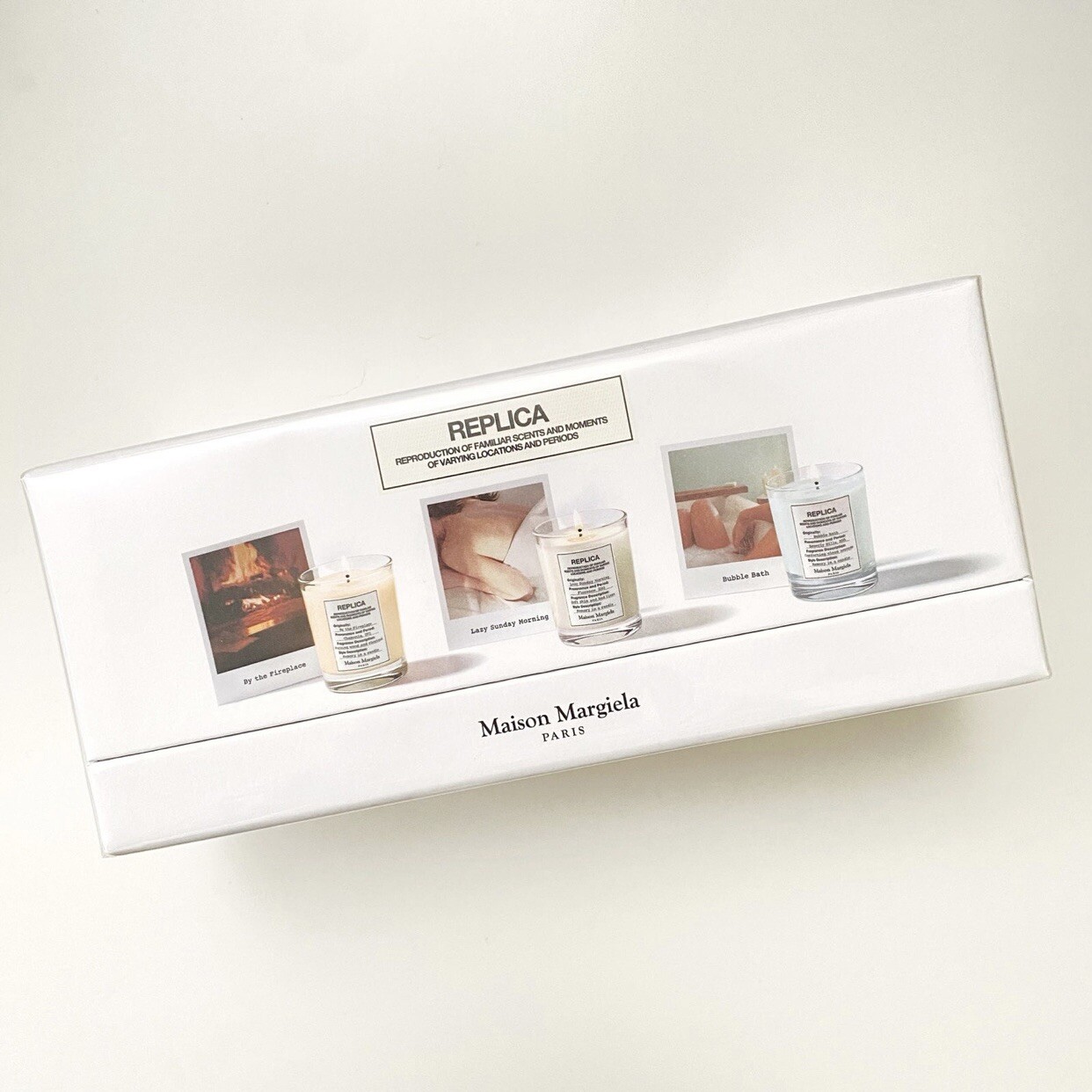 NEW / Maison Margiela Replica Scented Candal (2.46 oz Ea) & Matches Gift Box Set