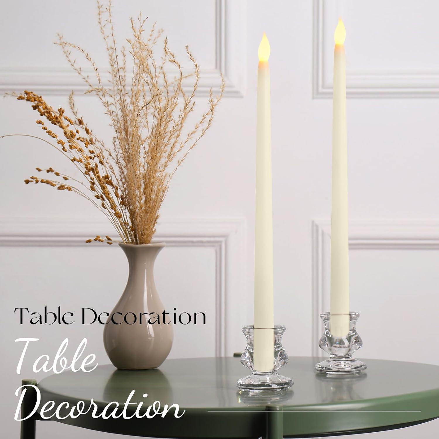 24 Pcs 12.4 Inch LED Flameless Taper Candles Battery Operated Candles