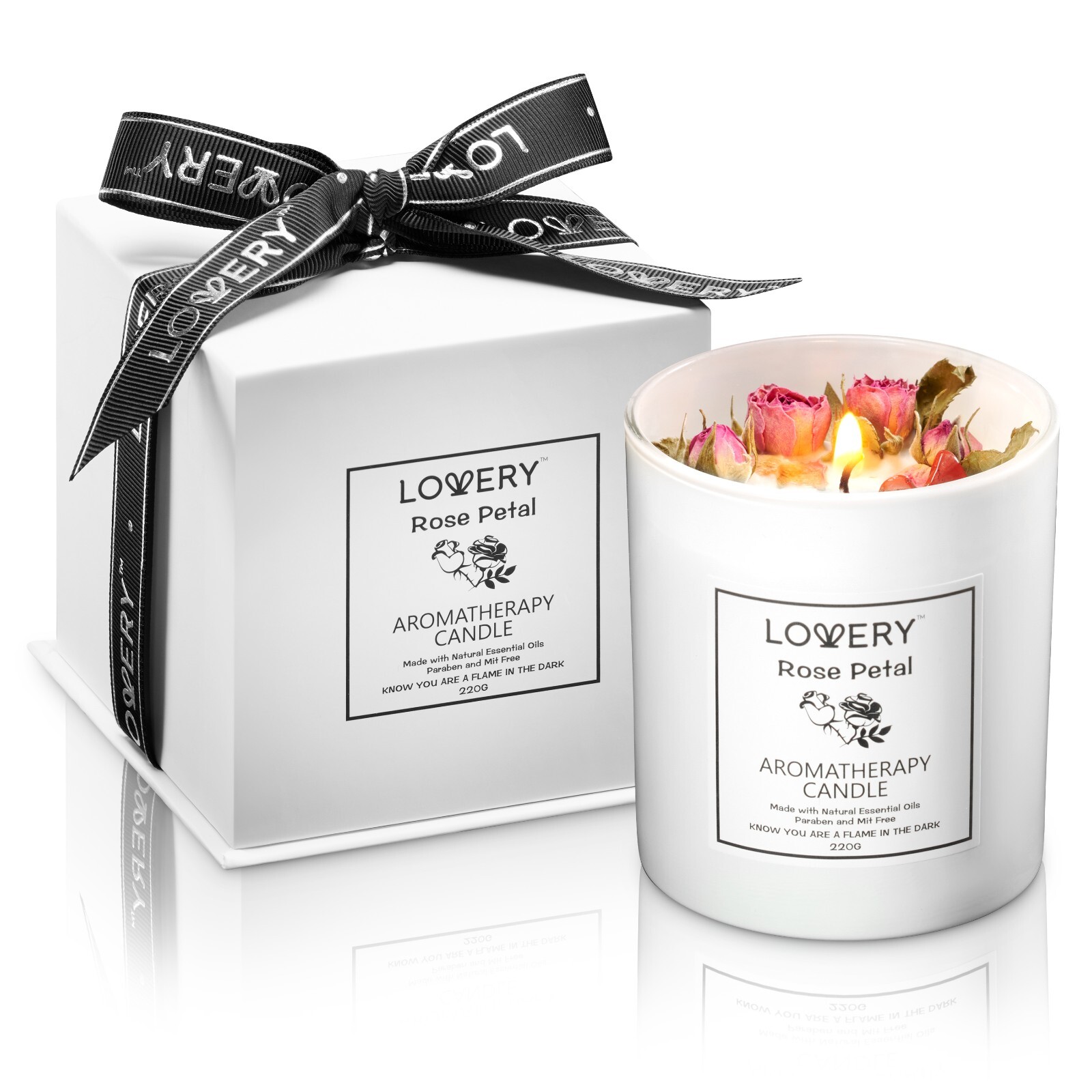 Rose Home Candle, 8oz Luxury Aromatherapy Scented Candle Gift Set,bestseller,