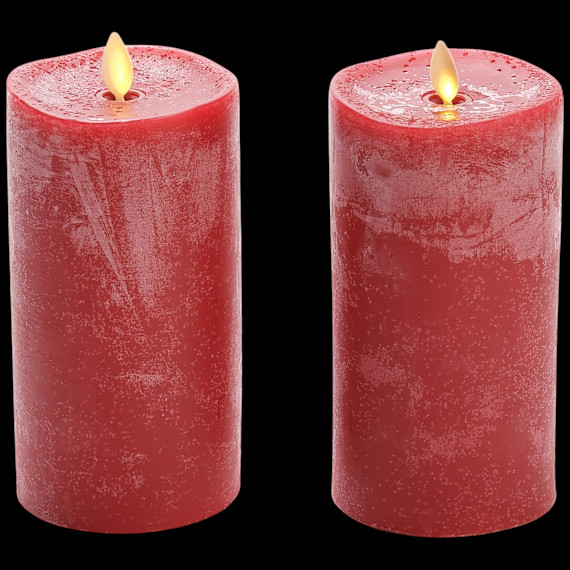 2-Pack: Luminara Flameless 6.5″ Chalky Pillars
