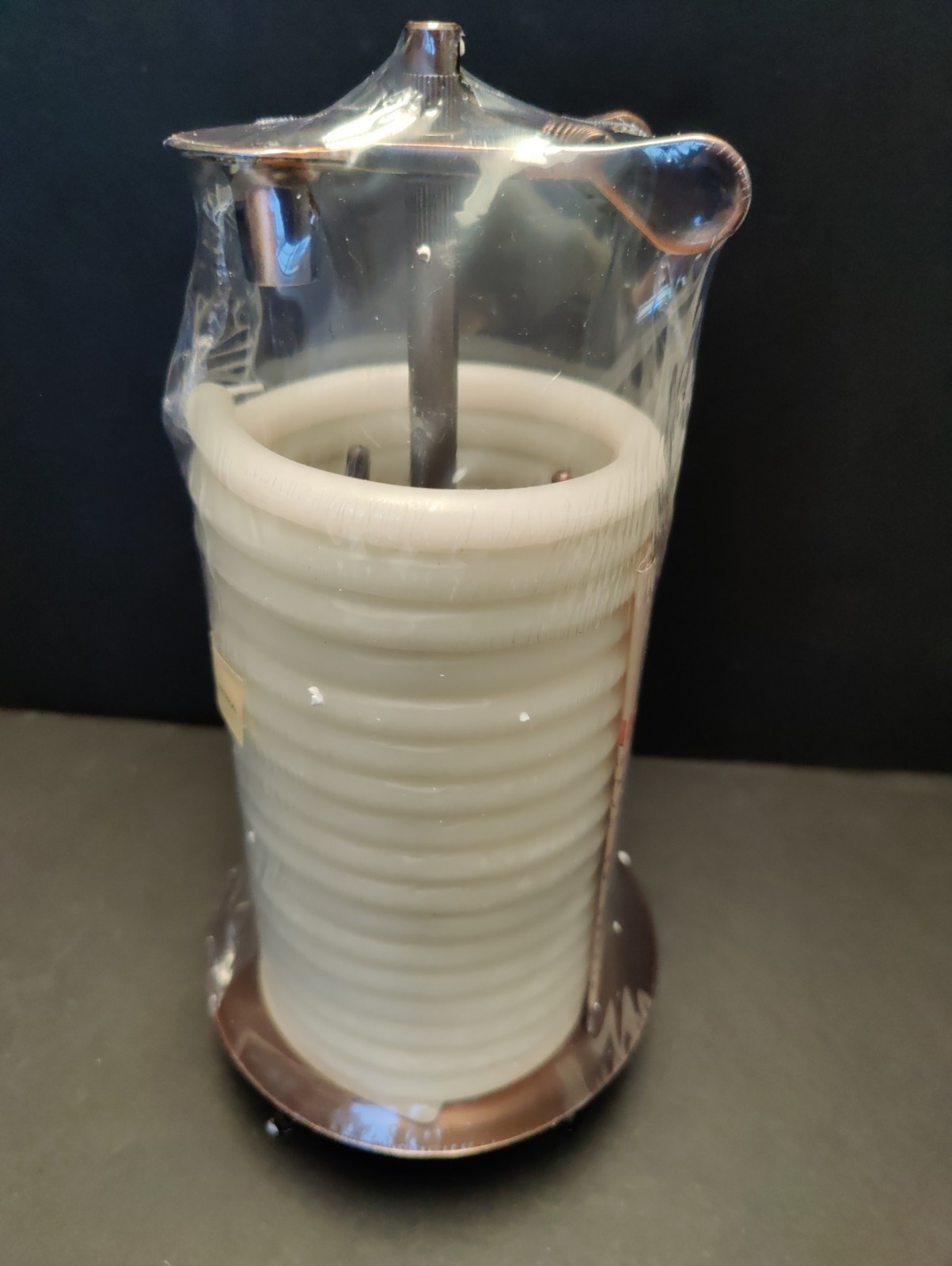CANDLE BY THE HOUR – 80 Hour VERITICAL CANDLE & BASE -White Vanilla-NEW IN BOX
