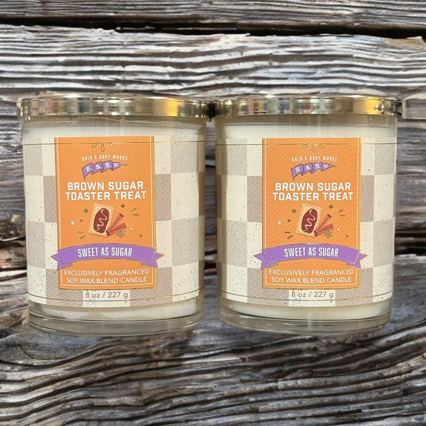 Bath & Body Works BROWN SUGAR TOASTER TREAT Single Wick Candle 8oz (2-PACK)
