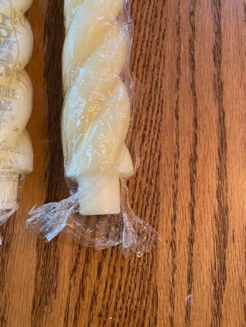 Vintage Pair of Emkay Twisted Jumbo Candle Gems. Unused. U.S.A.