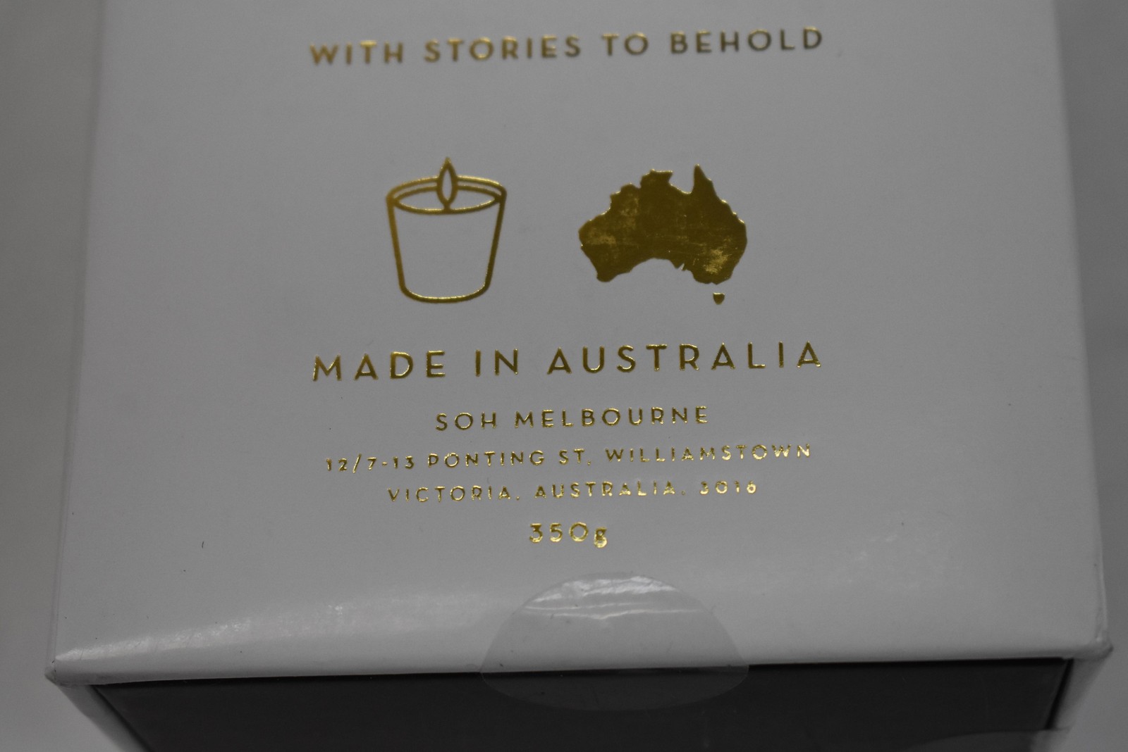 SOH Melbourne 293 White Scented Candle 350g Matte Glass Open Box Home Fragrance