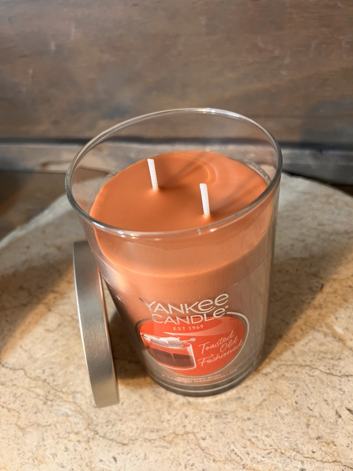 New! Yankee Candle Large Tumbler “Toasted Old Fashioned” 2 Wick 20oz