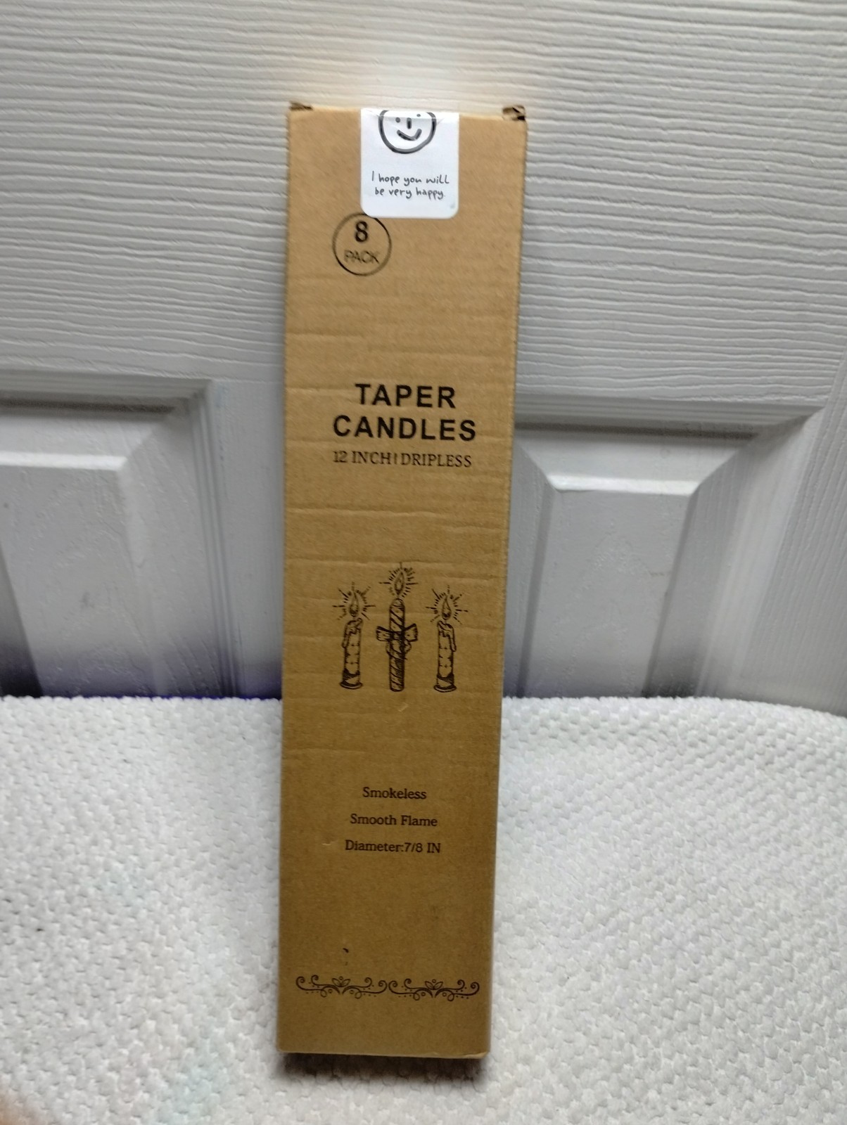 12″ Multi-Color Long Taper Candle Thin Dripless Candlesticks Candles 8 Pack
