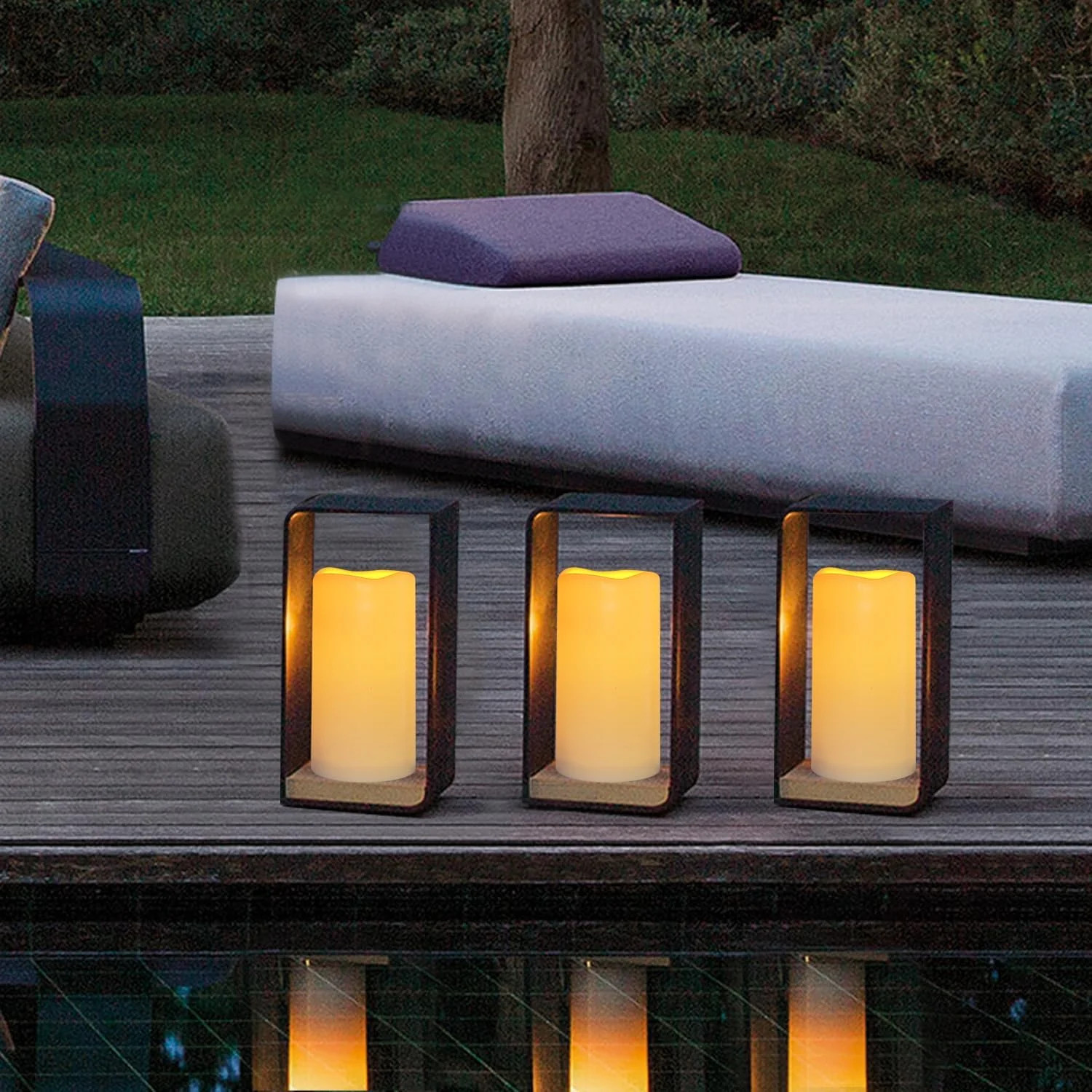 LED Candles With 10-Key Remote Timer Flickering Flameless Outdoor Indoor 2 Pack
