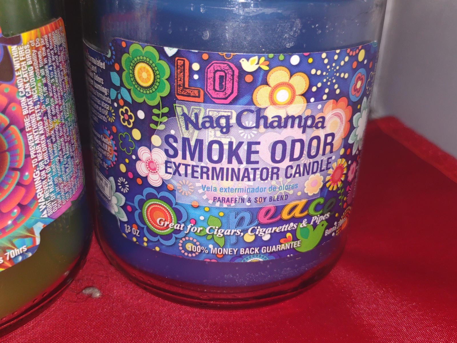 3x Jars Smoke Odor Exterminator Candle 13oz Set of Three Grape 420 & Nag Champa