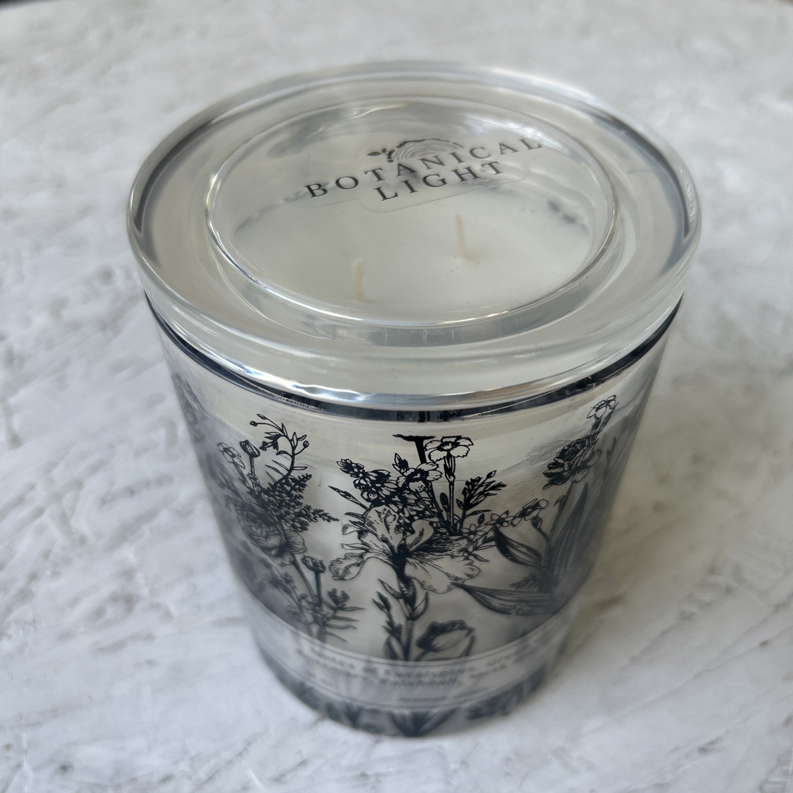 Black Amber Rose Candle By Botanical Light New / Never Used 16 Oz