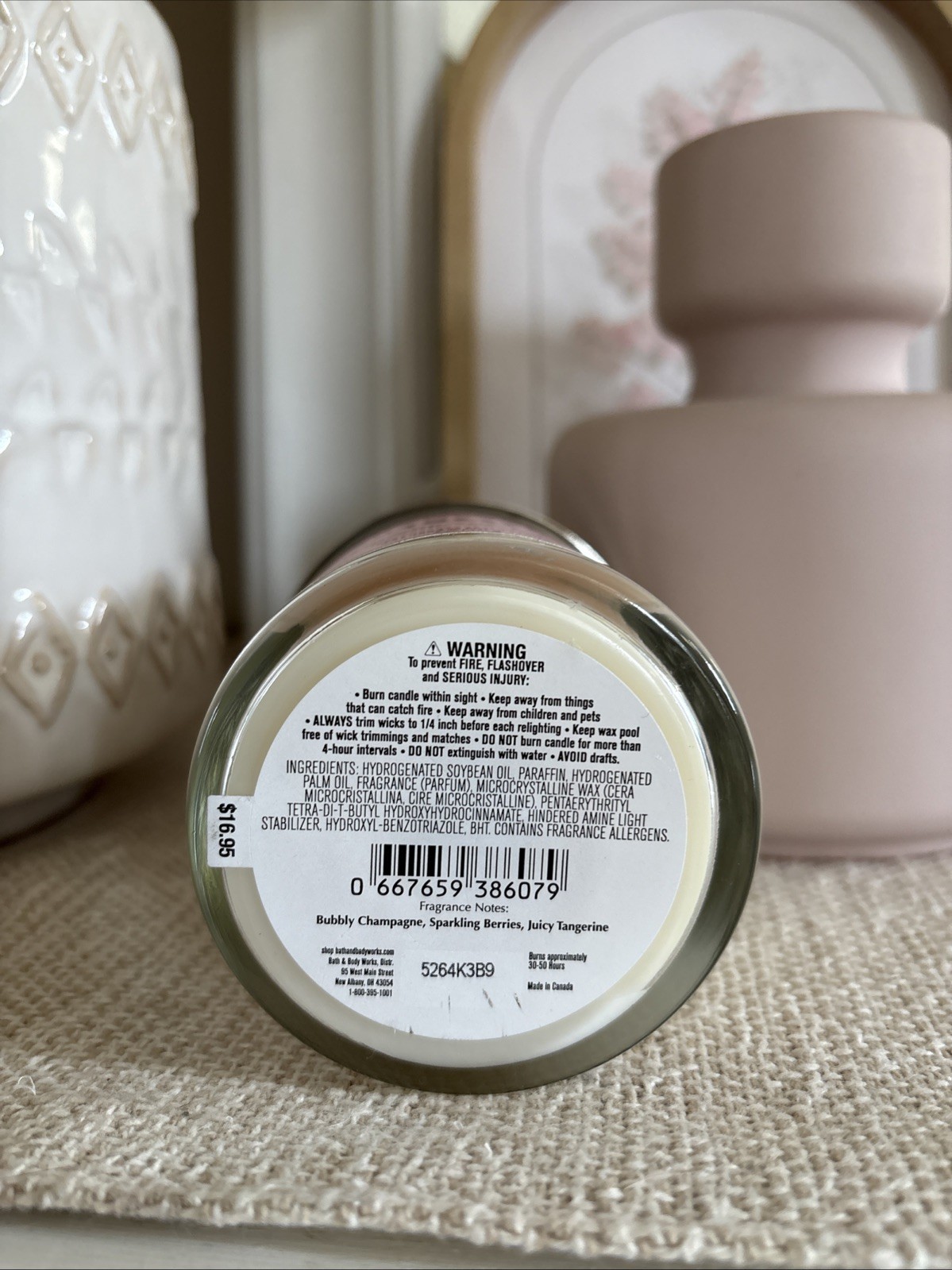 Bath & Body Works Champagne Toast Candle Single Wick Berry Citrus Modern Jar NEW