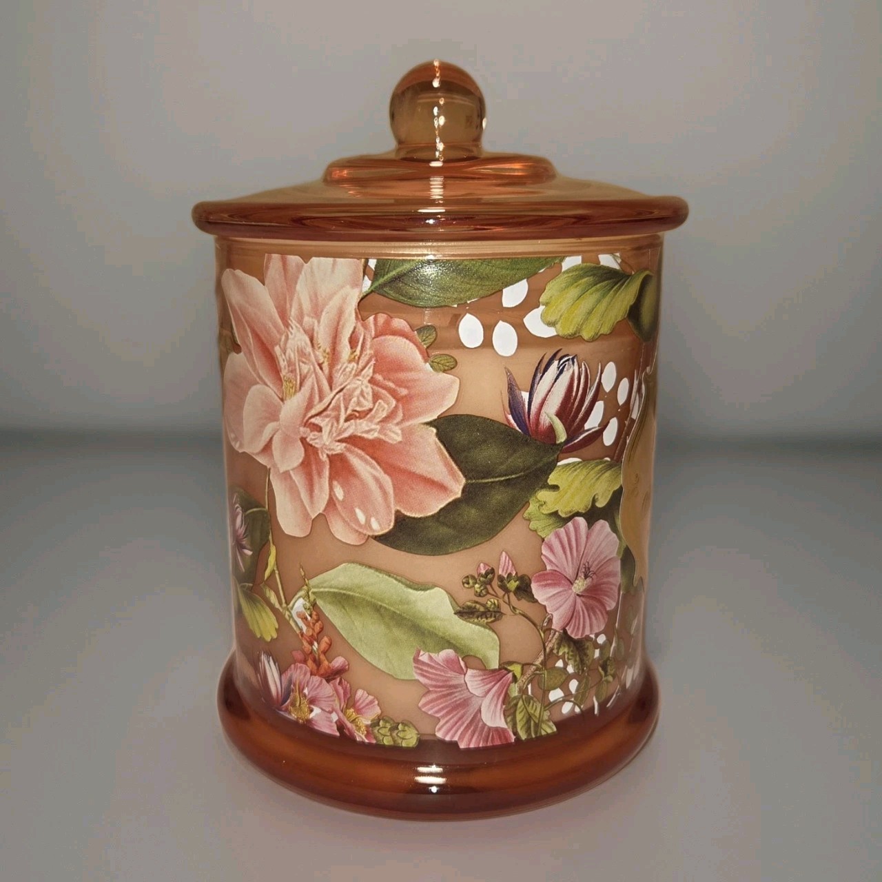 M&SENSE Peony Candle Jar Botanical Decorative Home Scented Organic Soy 12.7oz