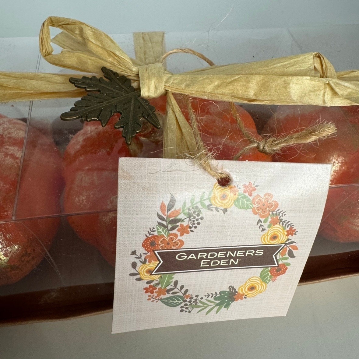 Gardeners Eden Pumpkin Candles Set of 3 Fall Autumn Thanksgiving Halloween