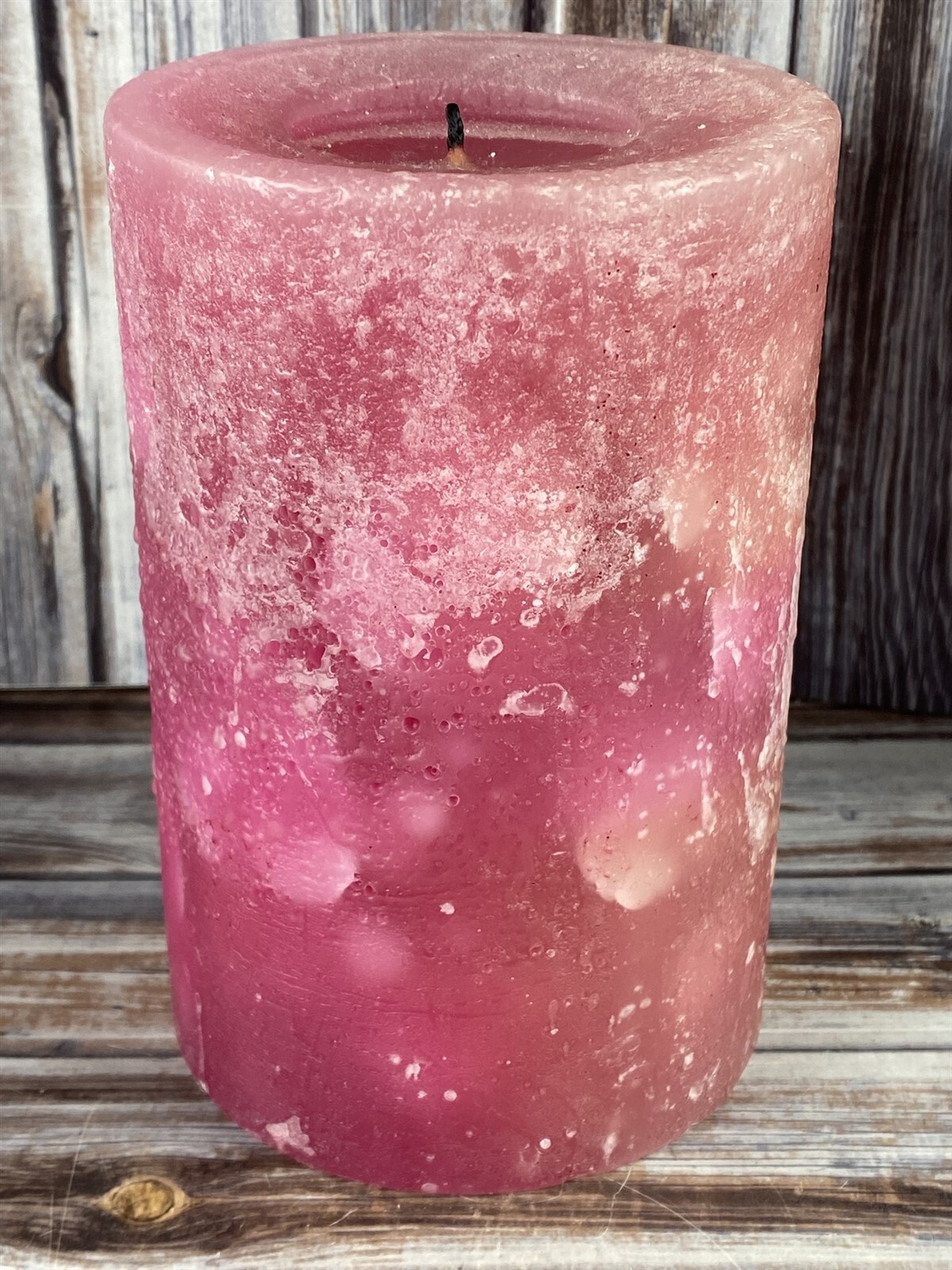 Pier 1 Imports 36 oz Pillar Candle – 4 x 6 – Pink Magenta – 160 Hours