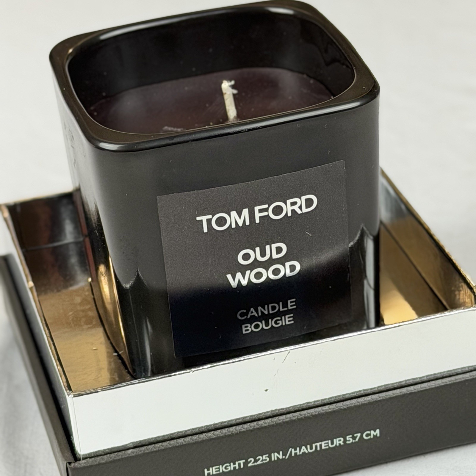 Tom Ford Oud Wood Scented Candle New In Box Unused Luxury Home Fragrance 2.25 in