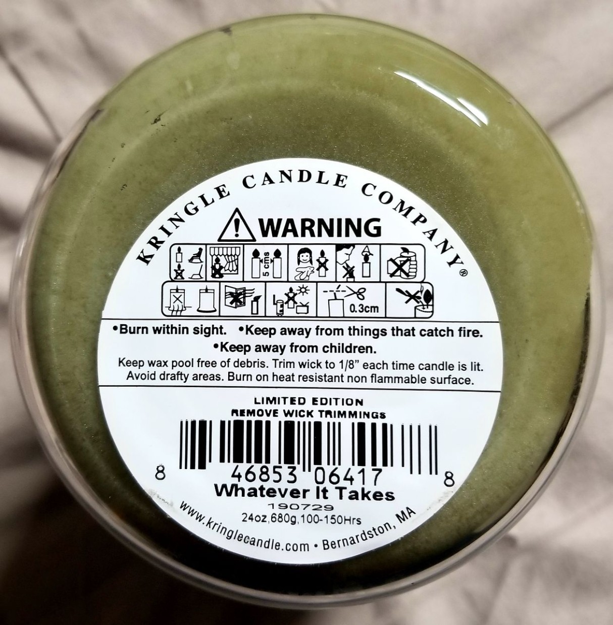 Kringle Country Candle Military Marines Whatever It Takes 4th Of July 250th New