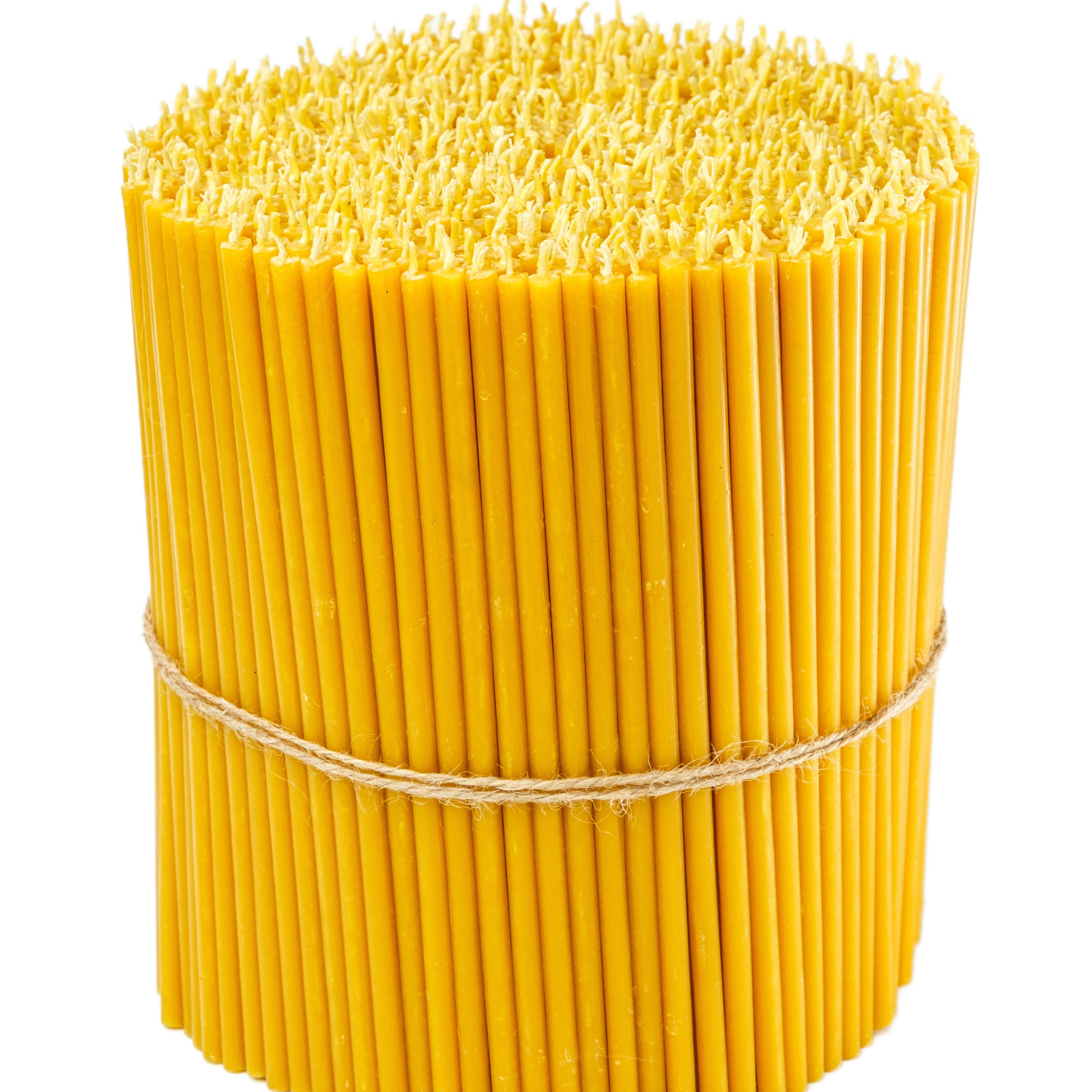 Pure Beeswax Candles 6.3″ Thin Taper 0.2″ Church Orthodox 50 Pack