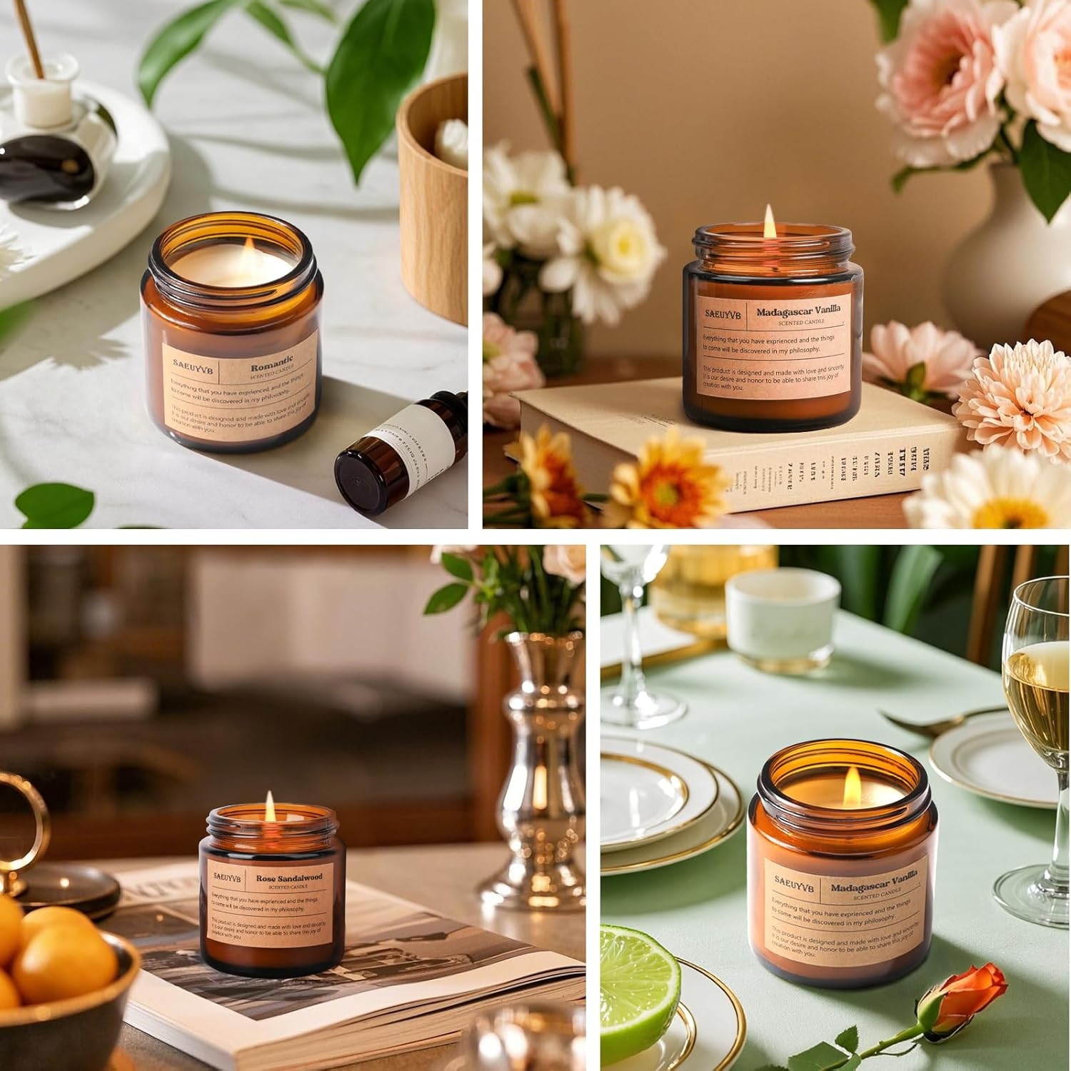 12 Pack Candles for Home Scented,Scented Candles Gift Set for Women &Men,Natural