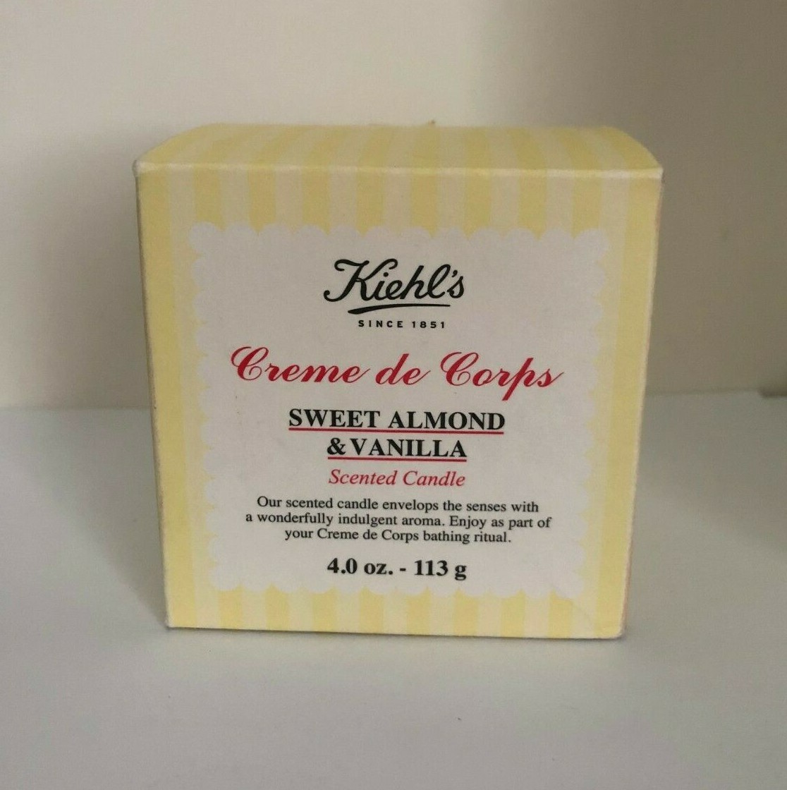 KIEHL’S CREME DE CROPS SWEET ALMOND & VANILLA SCENTED CANDLE 4oz/113g NIB
