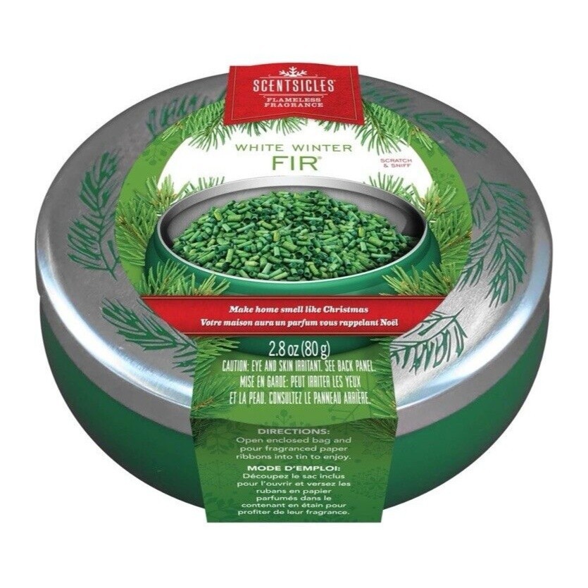 ScentSicles White Winter Fir Fragrance-Infused Paper Ribbon Flameless Scent New