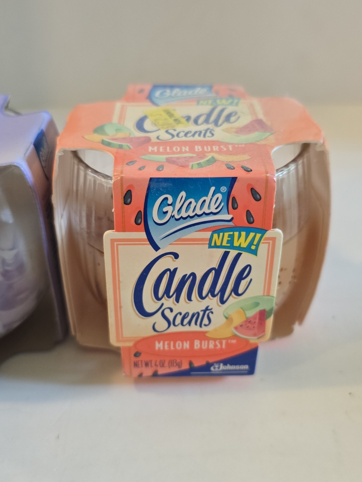Glade Lot Of 7 Vintage Scented 4oz Candles NOS Scents Holiday New 2 In 1