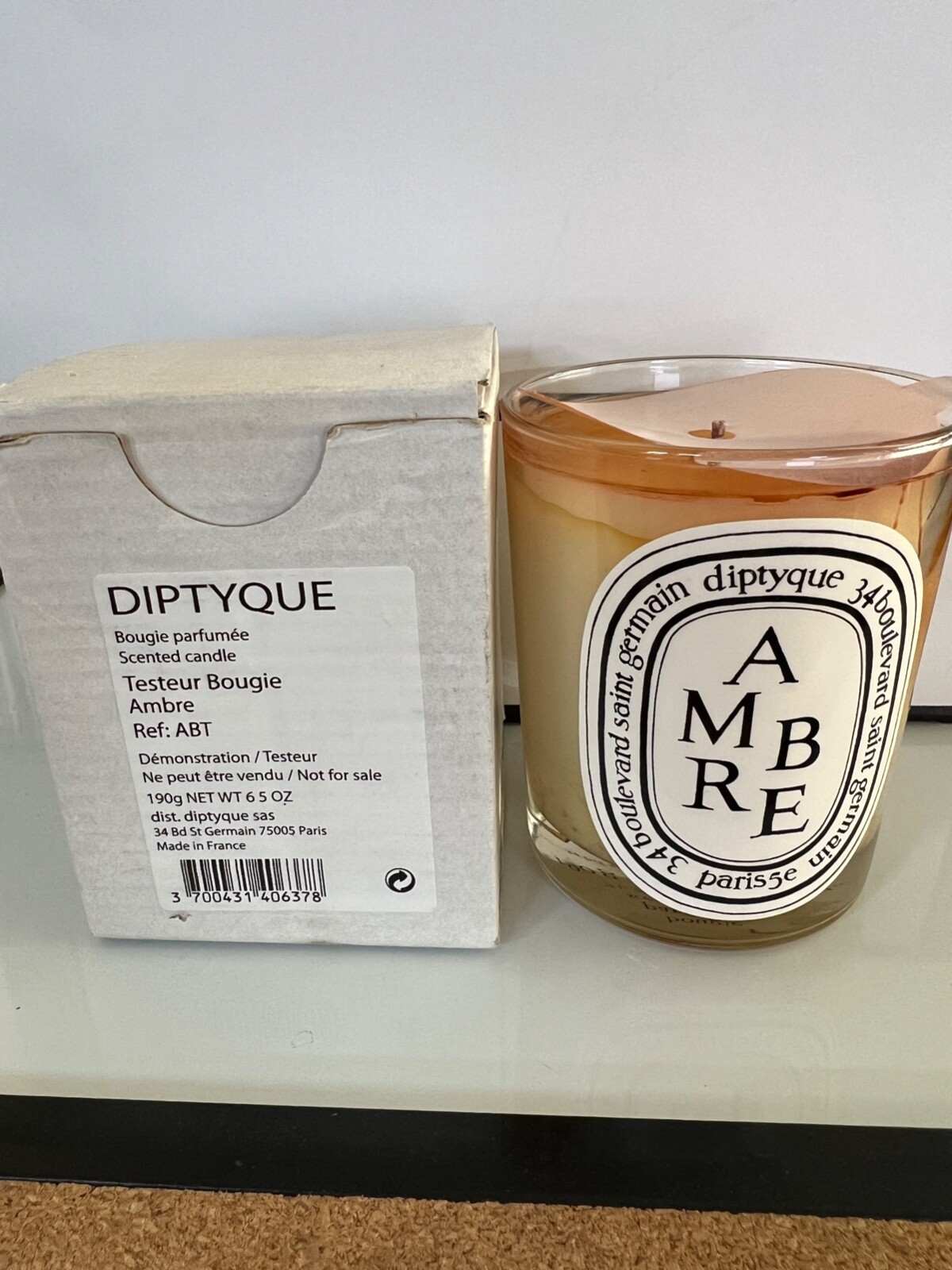 NIB DIPTYQUE Ambre (Amber)Scented Candle,6.5oz Burns Up To 60 Hrs Made In France