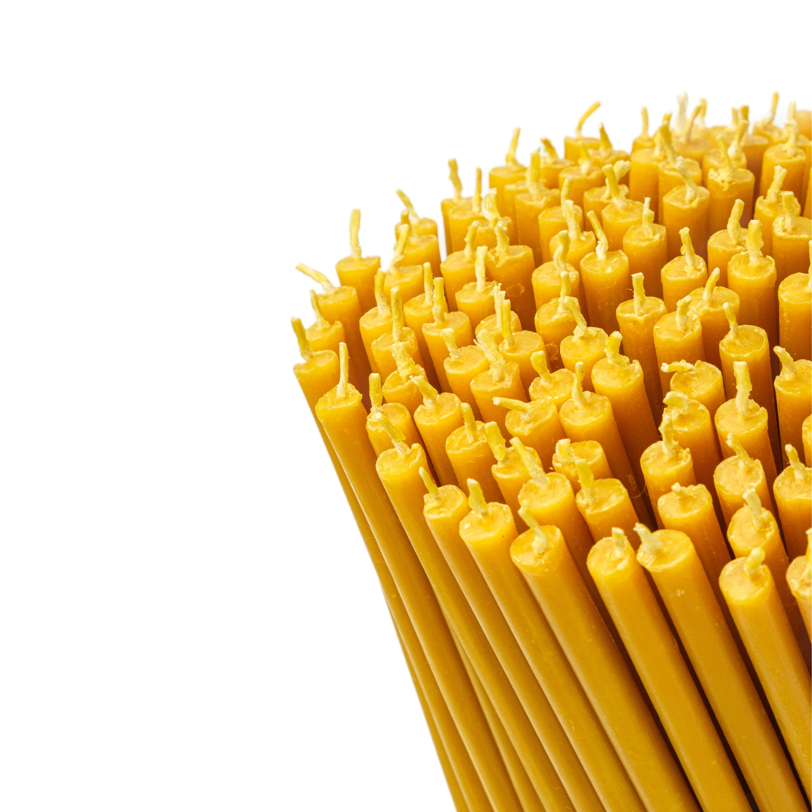 50 Pack Pure Beeswax Taper Candles 11.6″x0.33″ Slim Long Orthodox Church Prayer