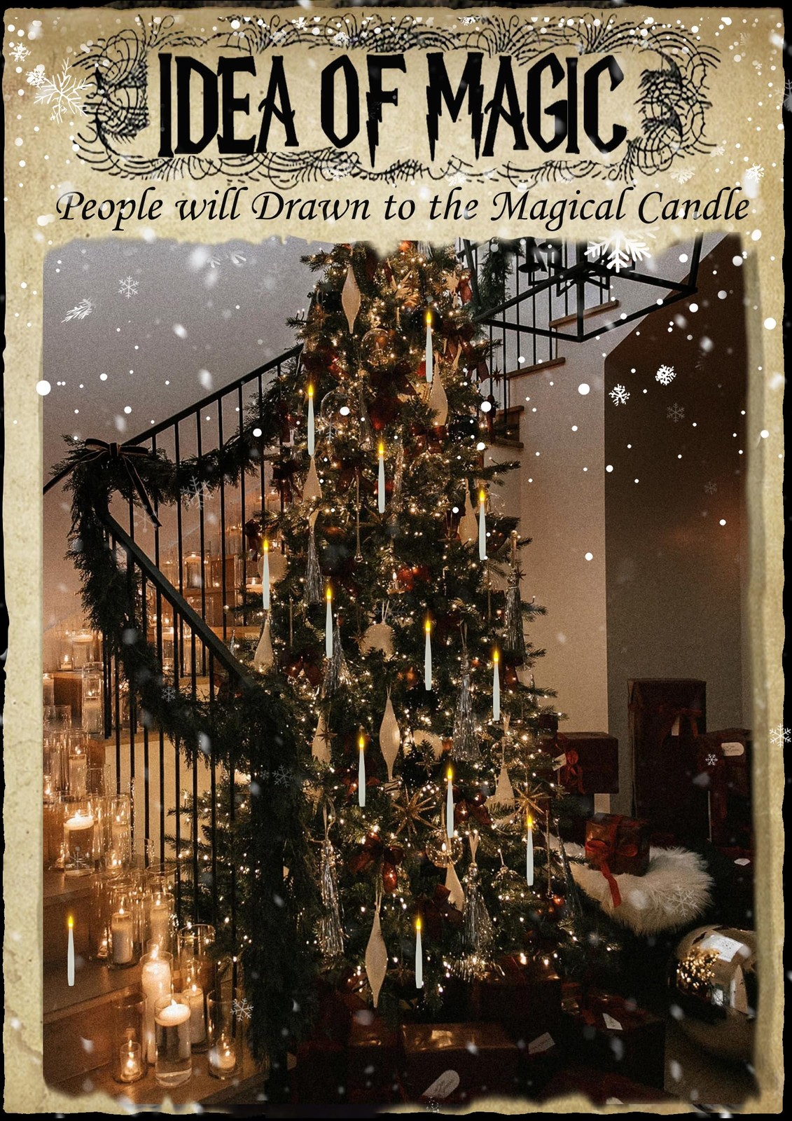Floating Candles with Wand, 12PCs Magic Hanging Candles with 13 AAA Battery, …