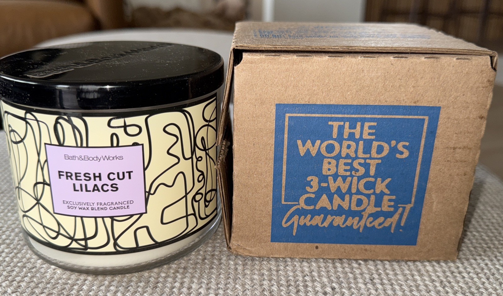 BATH & BODY WORKS FRESH CUT LILACS 3 WICK CANDLE Large Free Ship!