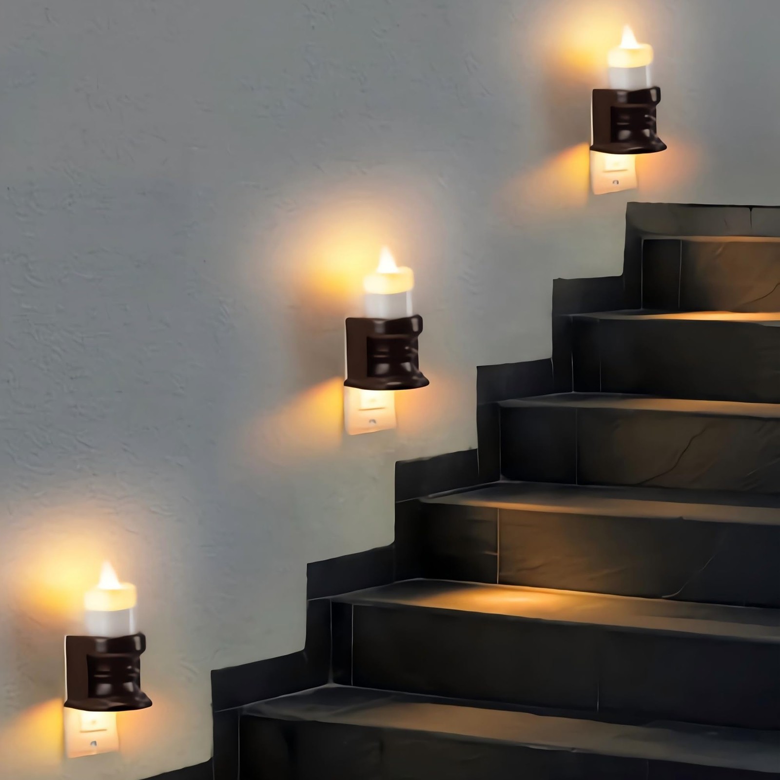 Flameless Candle Night Light Dimmable Nightlight Plug in Wall LED Candle Ligh